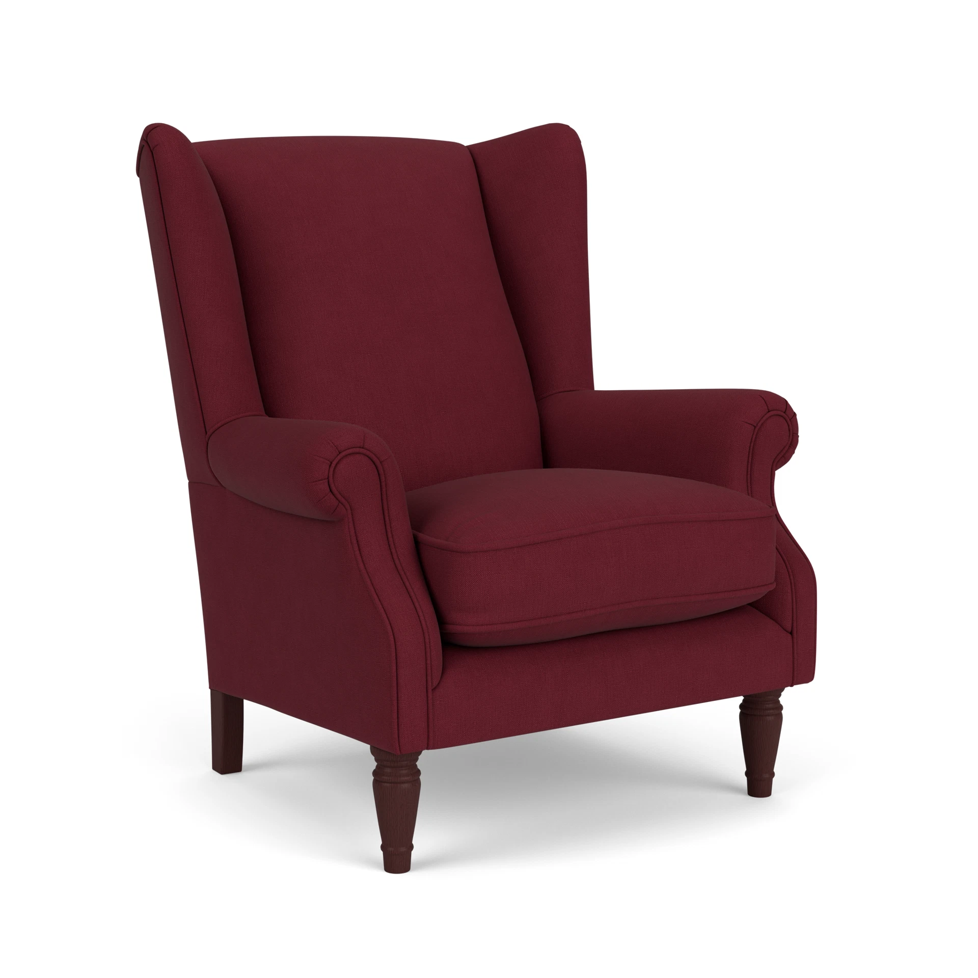 Alice Armchair in House Linen Mix - Rosehip with Light legs