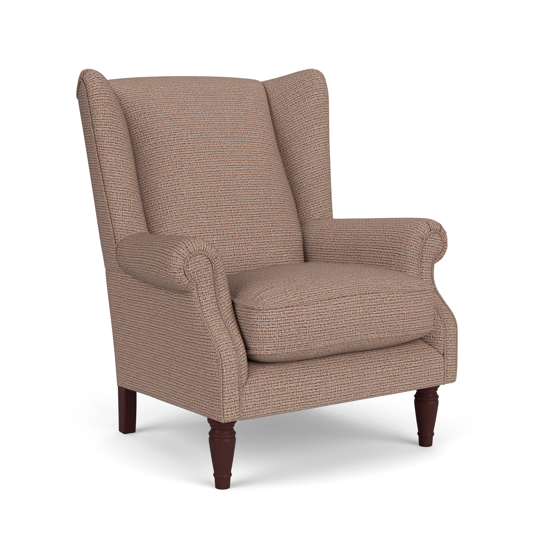 Alice Armchair in Textured Weave - Autumn Mix with Light legs