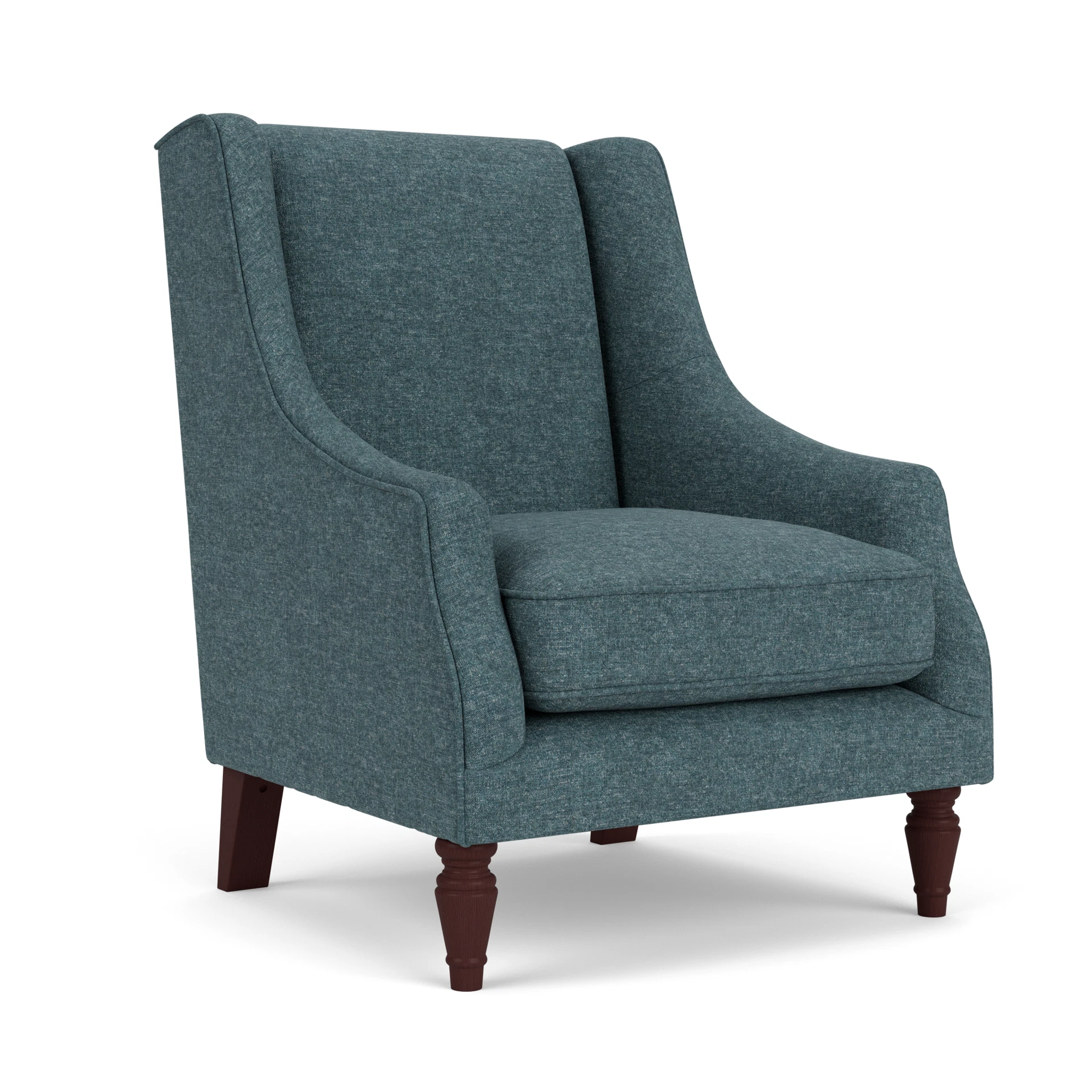Annie Armchair in Aquaclean Oxford - Lake Marl with Light legs
