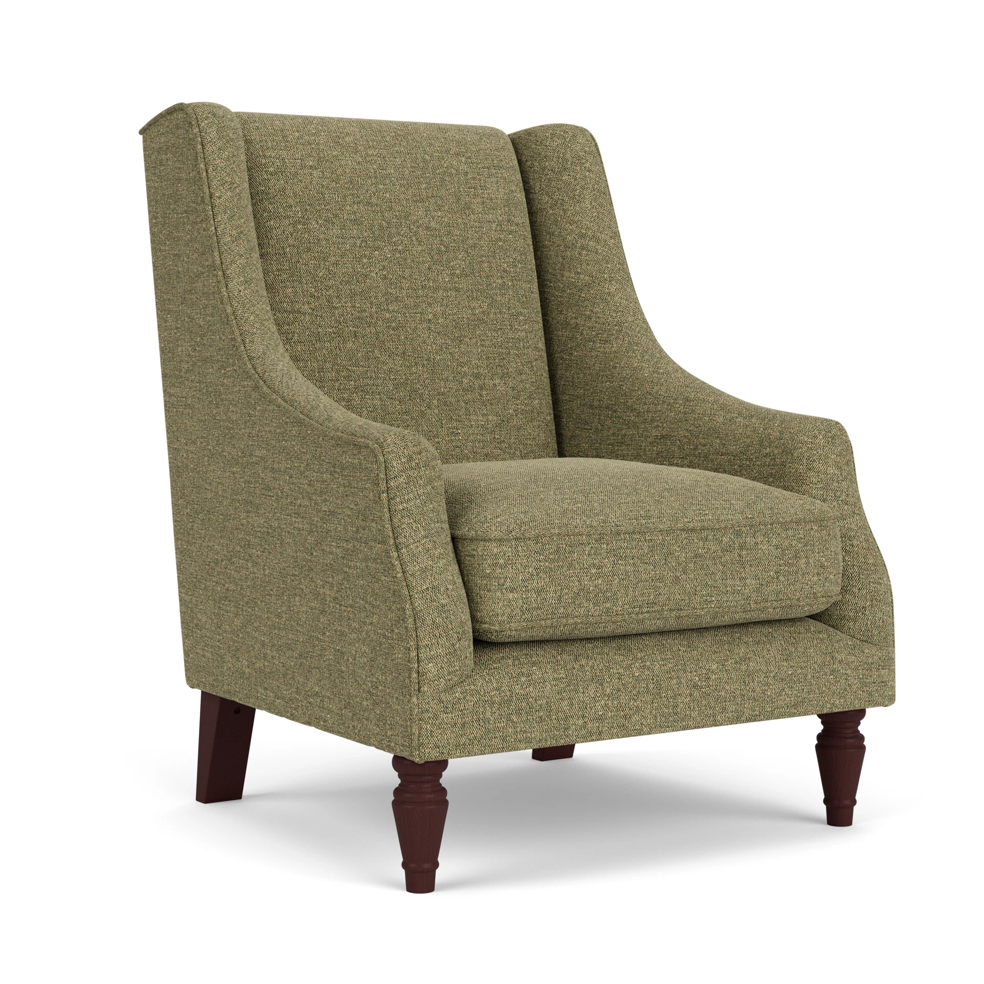 Annie Armchair in Aquaclean Oxford - Sage with Light legs
