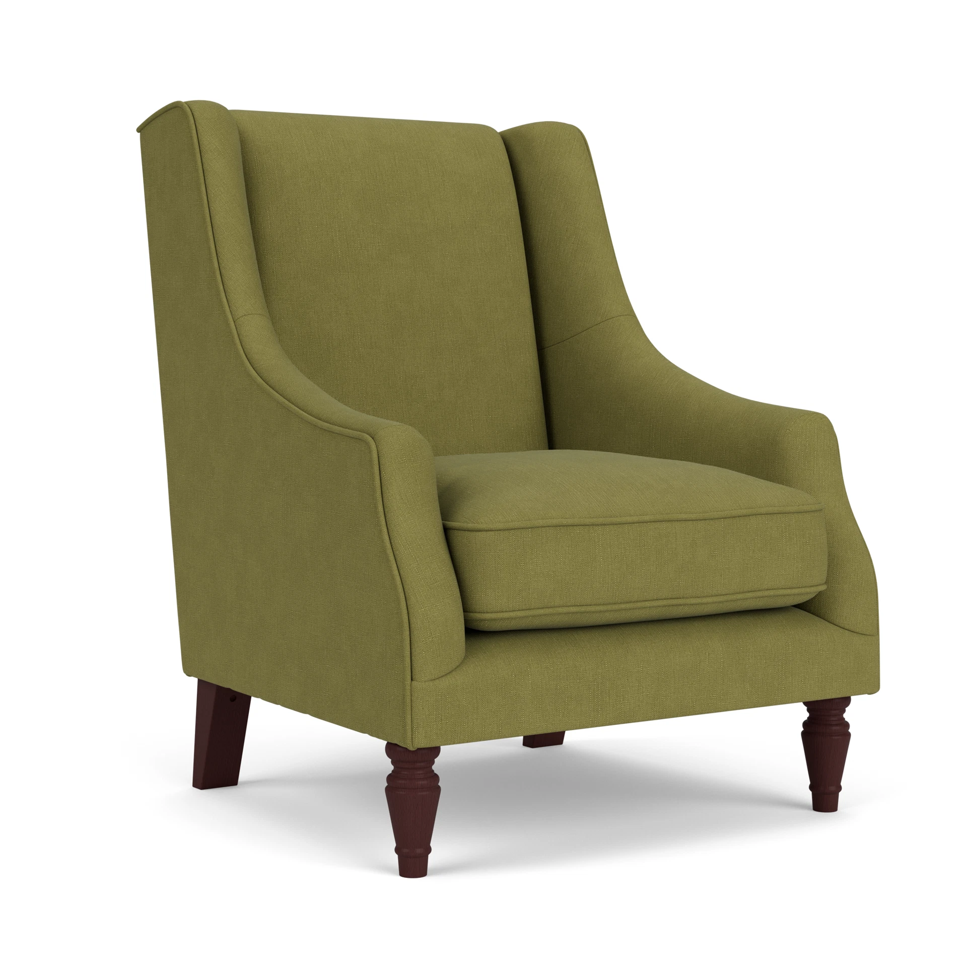 Annie Armchair in House Linen Mix - Apple with Light legs