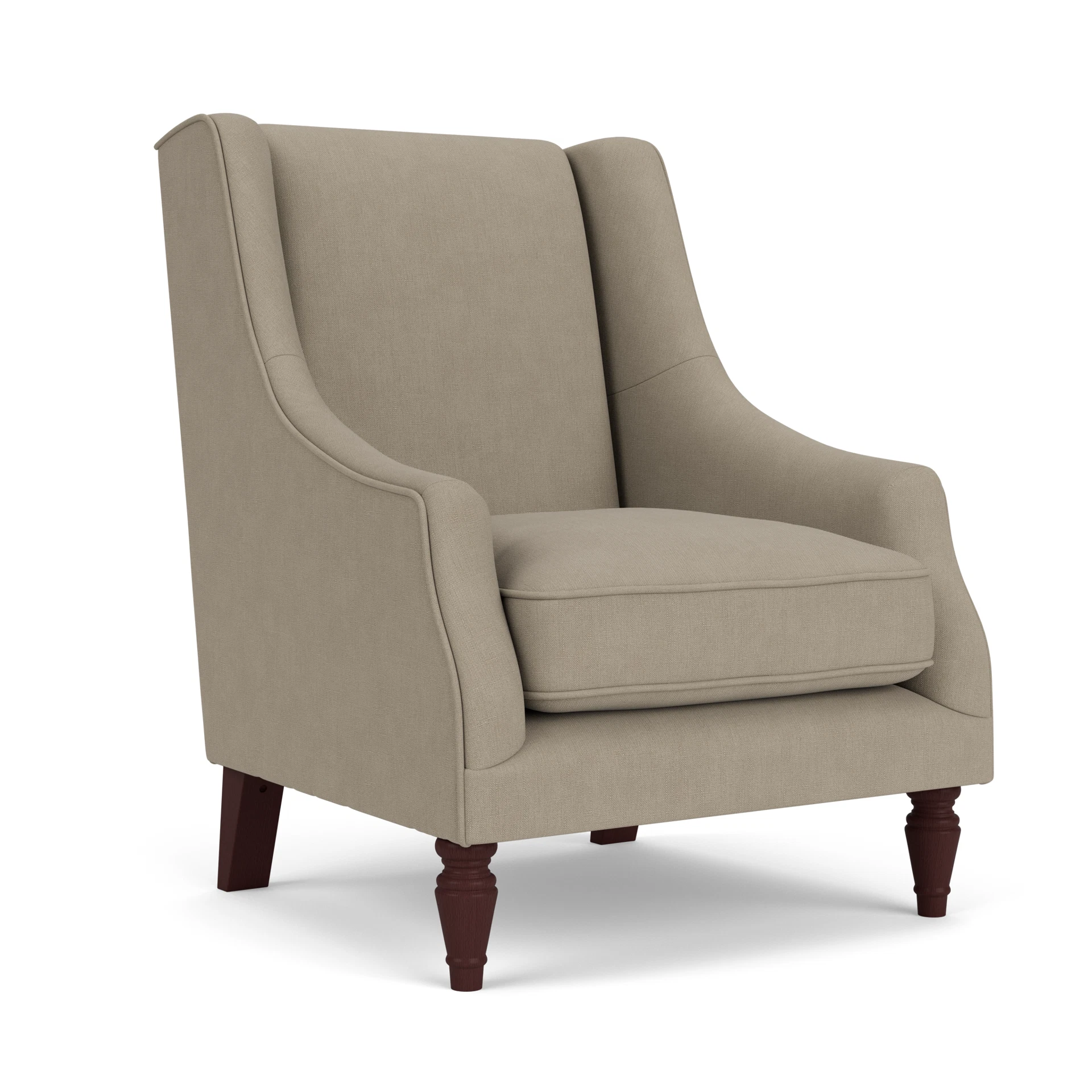 Annie Armchair in House Linen Mix - Dove Grey with Light legs