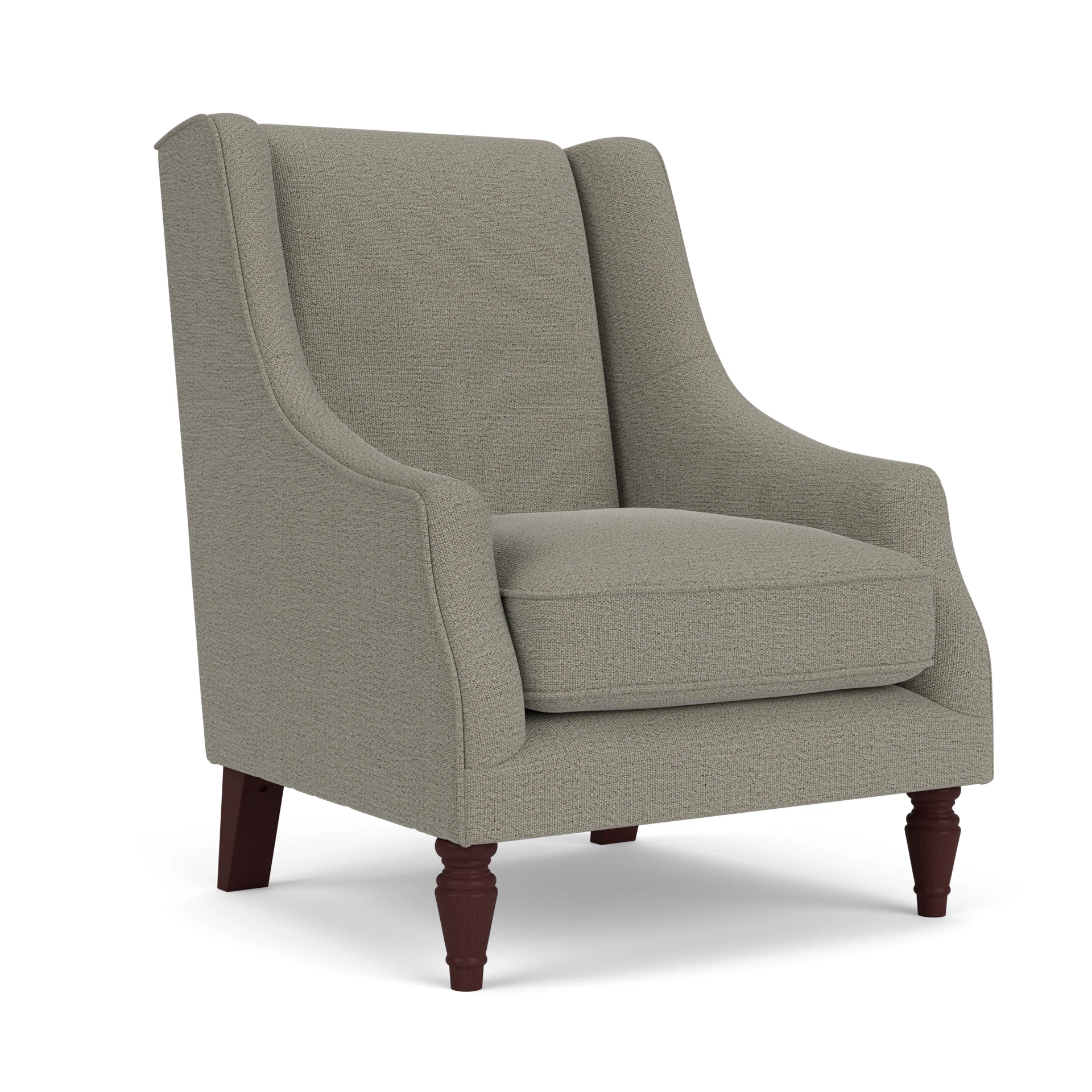 Annie Armchair in Rustic Weave - Flax with Light legs