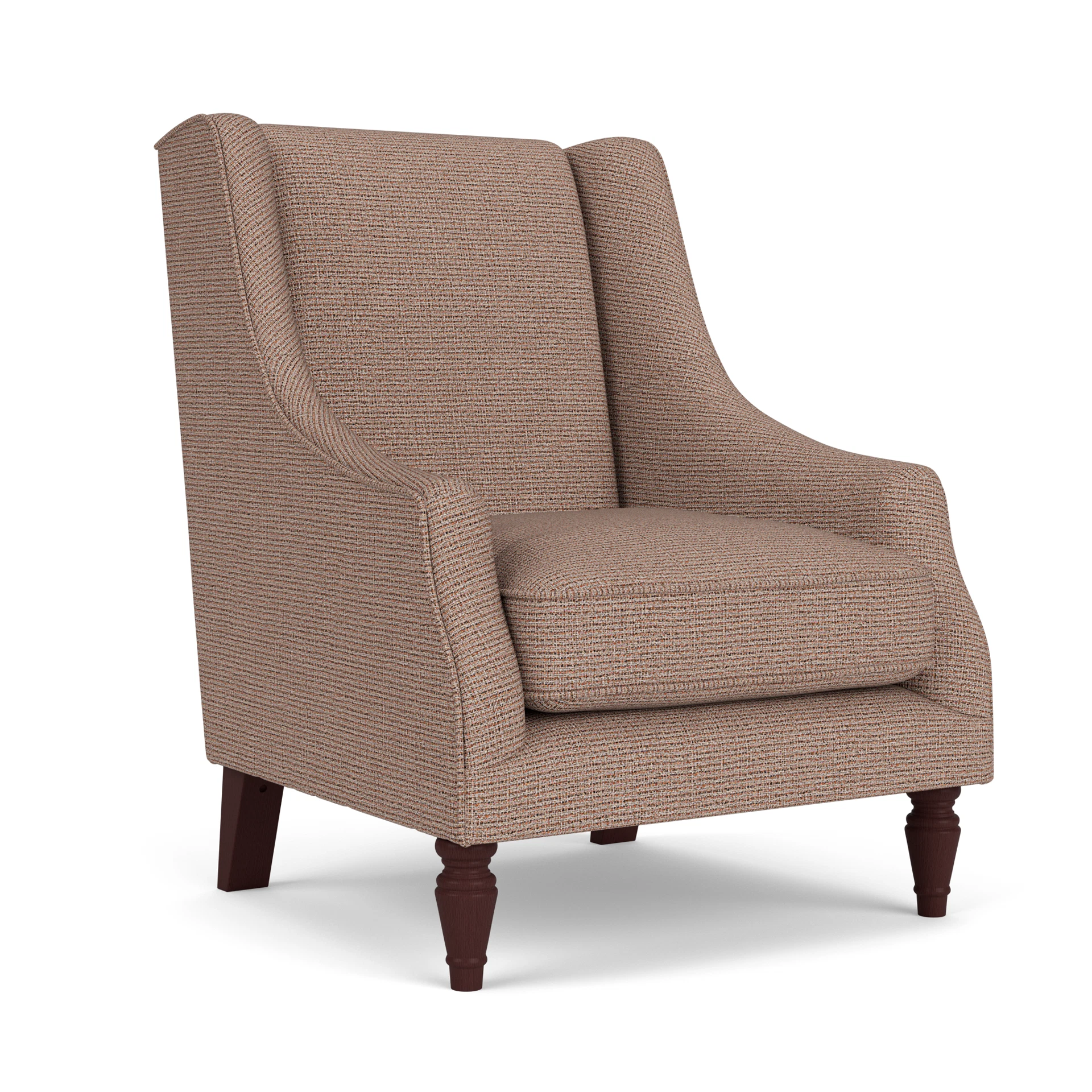 Annie Armchair in Textured Weave - Autumn Mix with Light legs