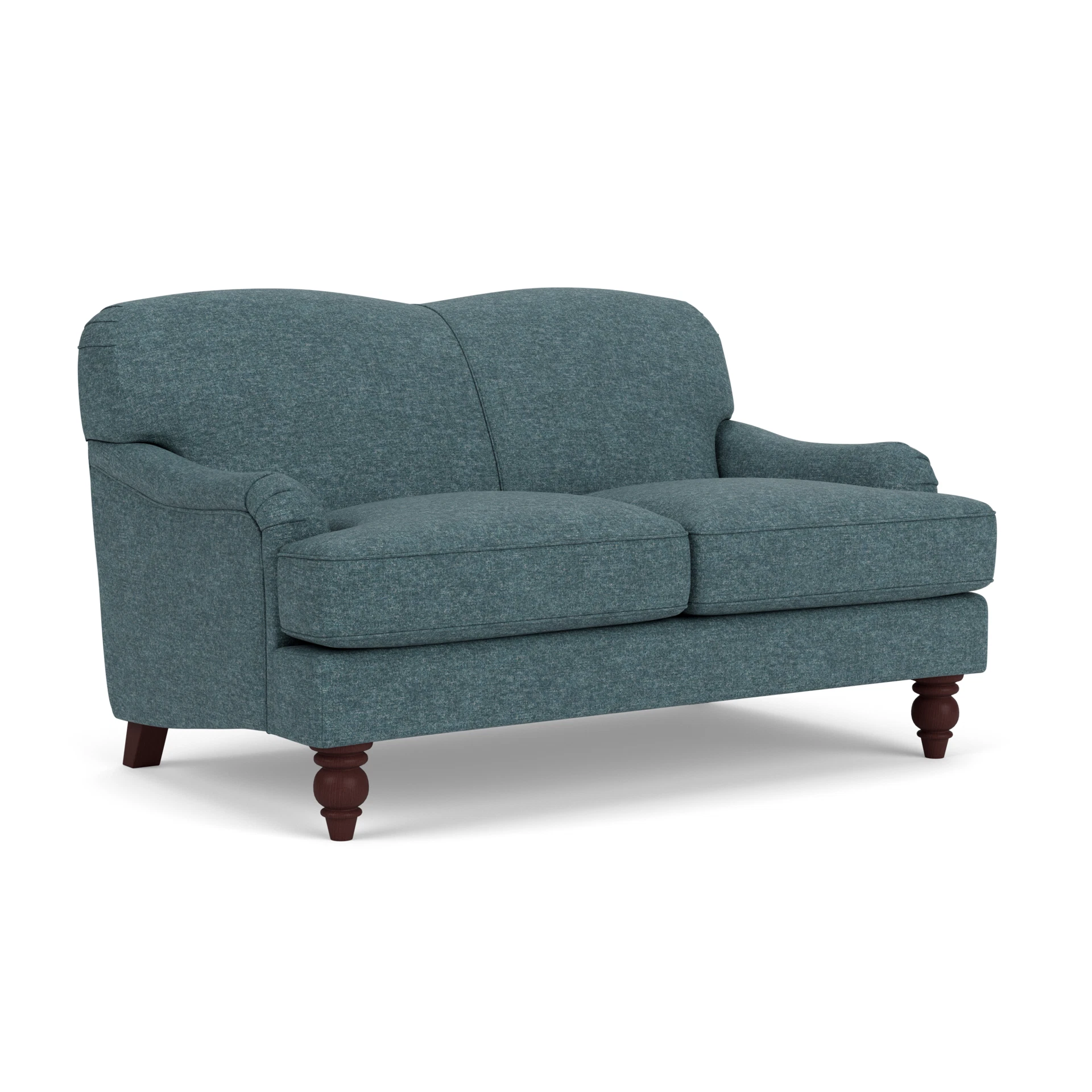 Ashbee 2 Seater Sofa in Aquaclean Oxford - Lake Marl with Light legs