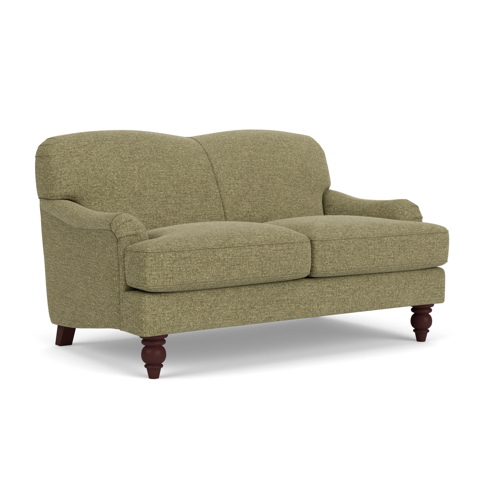 Ashbee 2 Seater Sofa in Aquaclean Oxford - Sage with Light legs