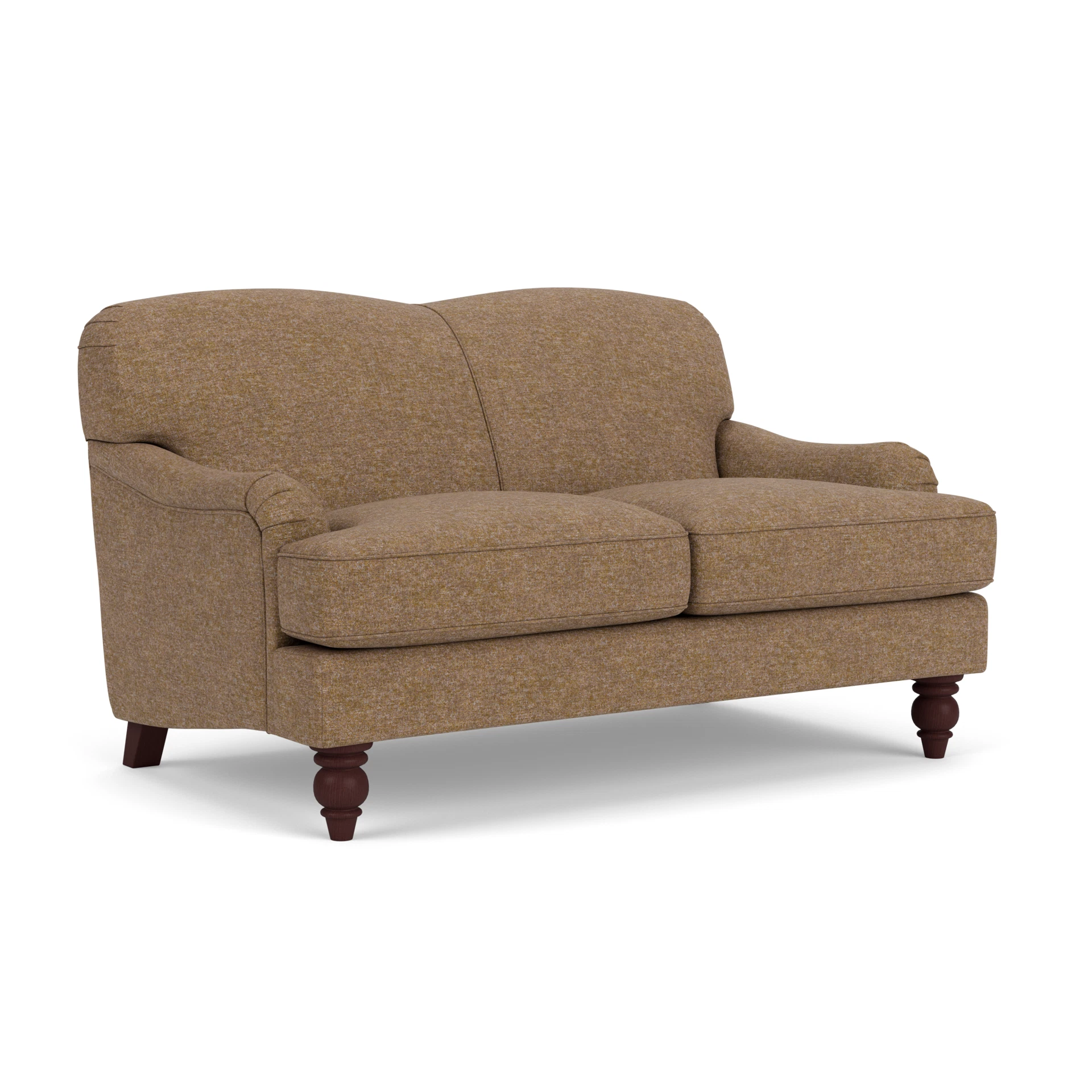 Ashbee 2 Seater Sofa in Aquaclean Oxford - Spice with Light legs