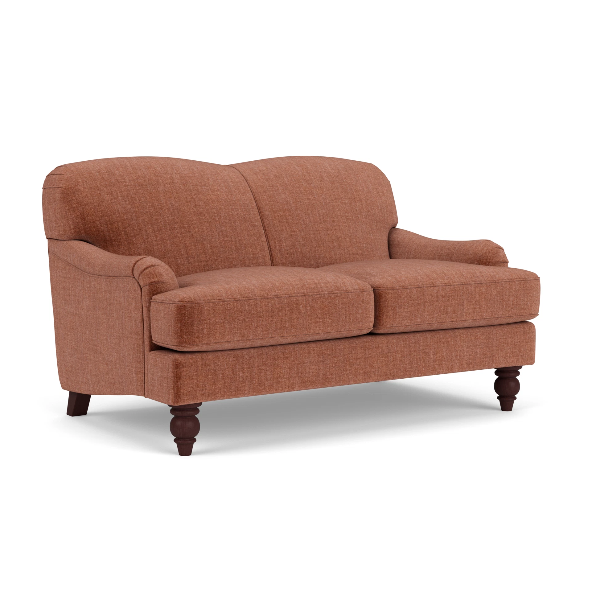Ashbee 2 Seater Sofa in Eco Chenille - Cinnamon with Light legs