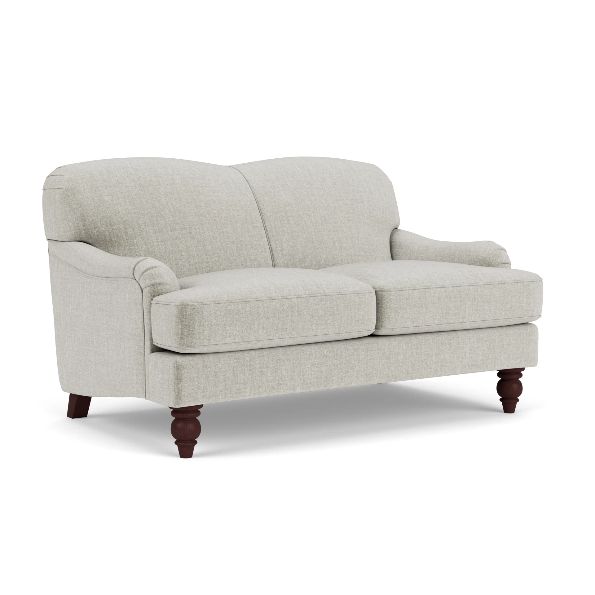 Ashbee 2 Seater Sofa in Eco Chenille - Grey Mist with Light legs