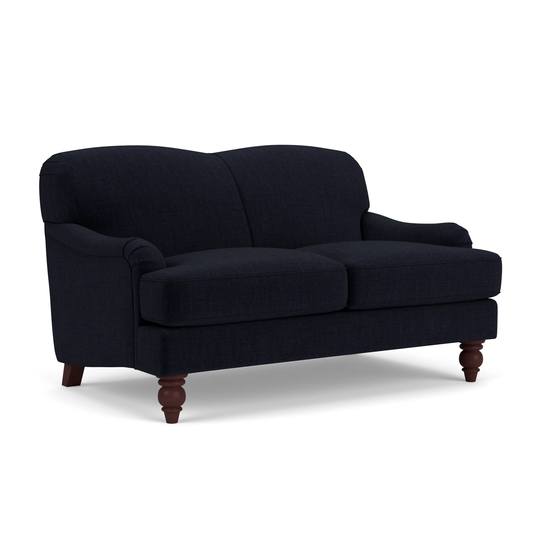 Ashbee 2 Seater Sofa in Eco Chenille - Ink with Light legs