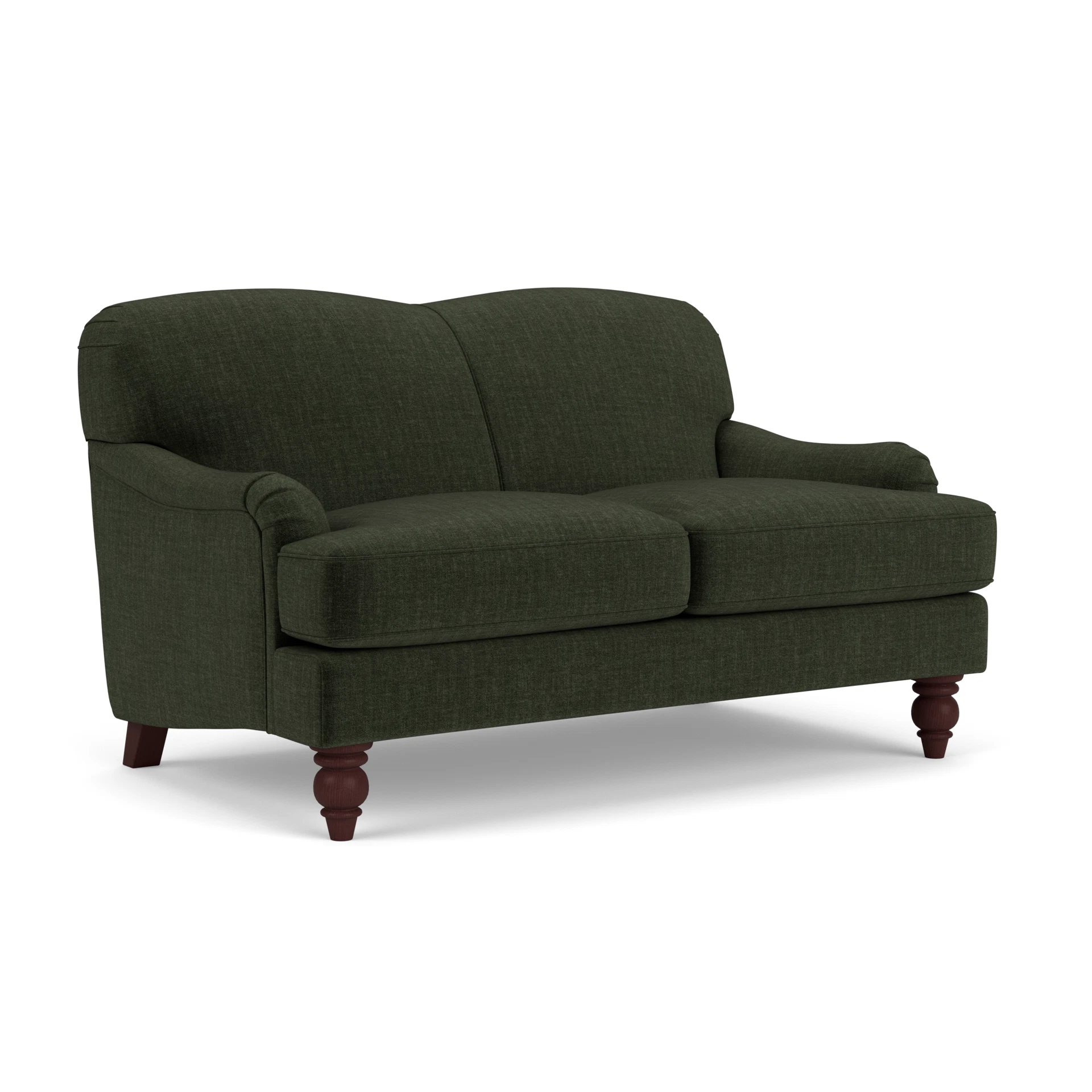 Ashbee 2 Seater Sofa in Eco Chenille - Moss with Light legs