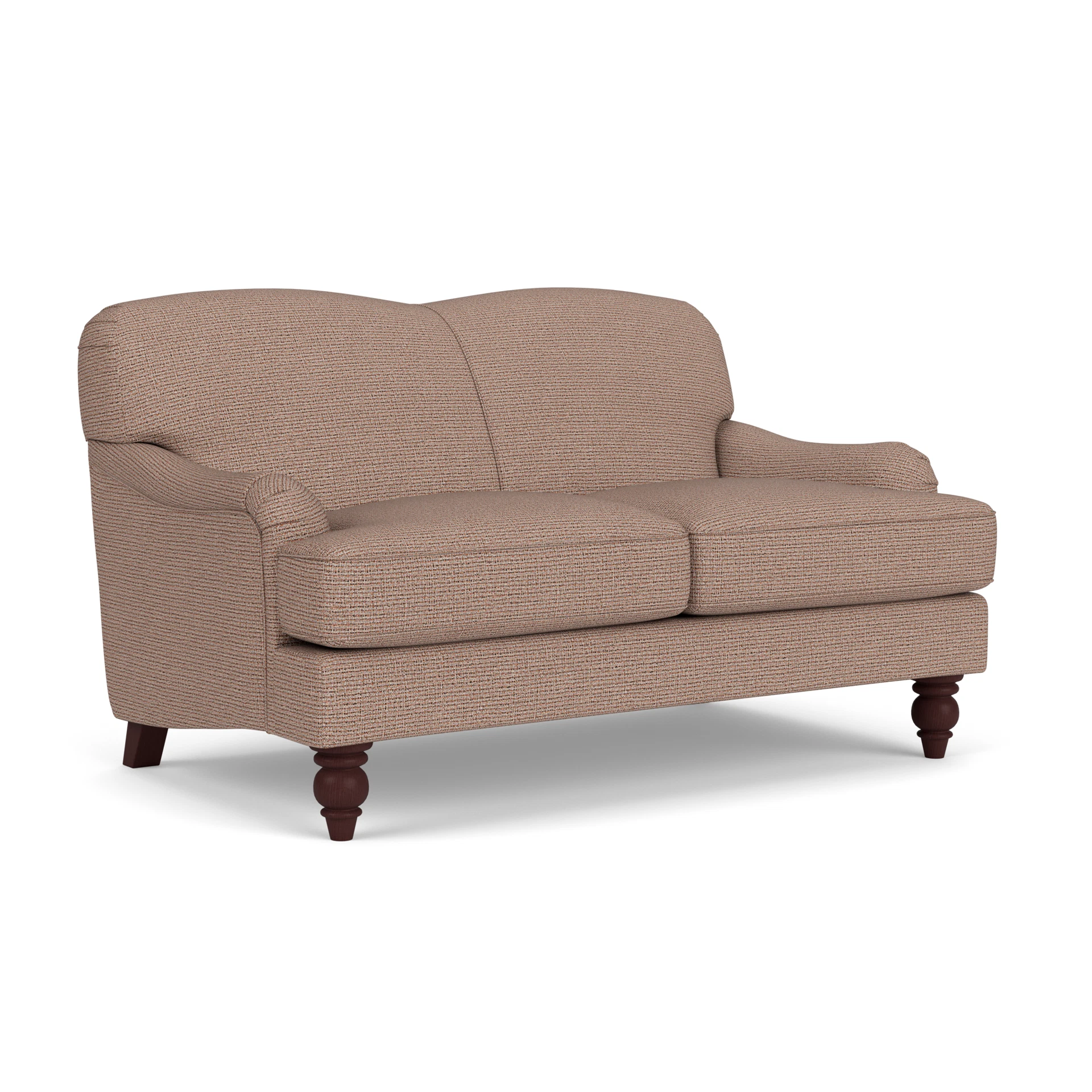 Ashbee 2 Seater Sofa in Textured Weave - Autumn Mix with Light legs