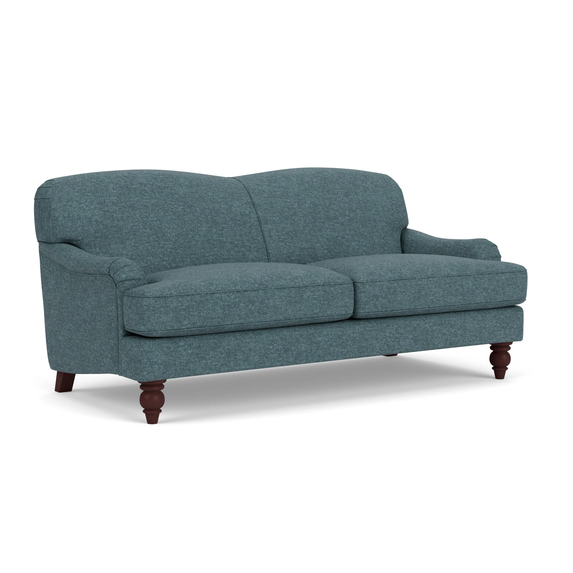Ashbee 3 Seater Sofa in Aquaclean Oxford - Lake Marl with Light legs