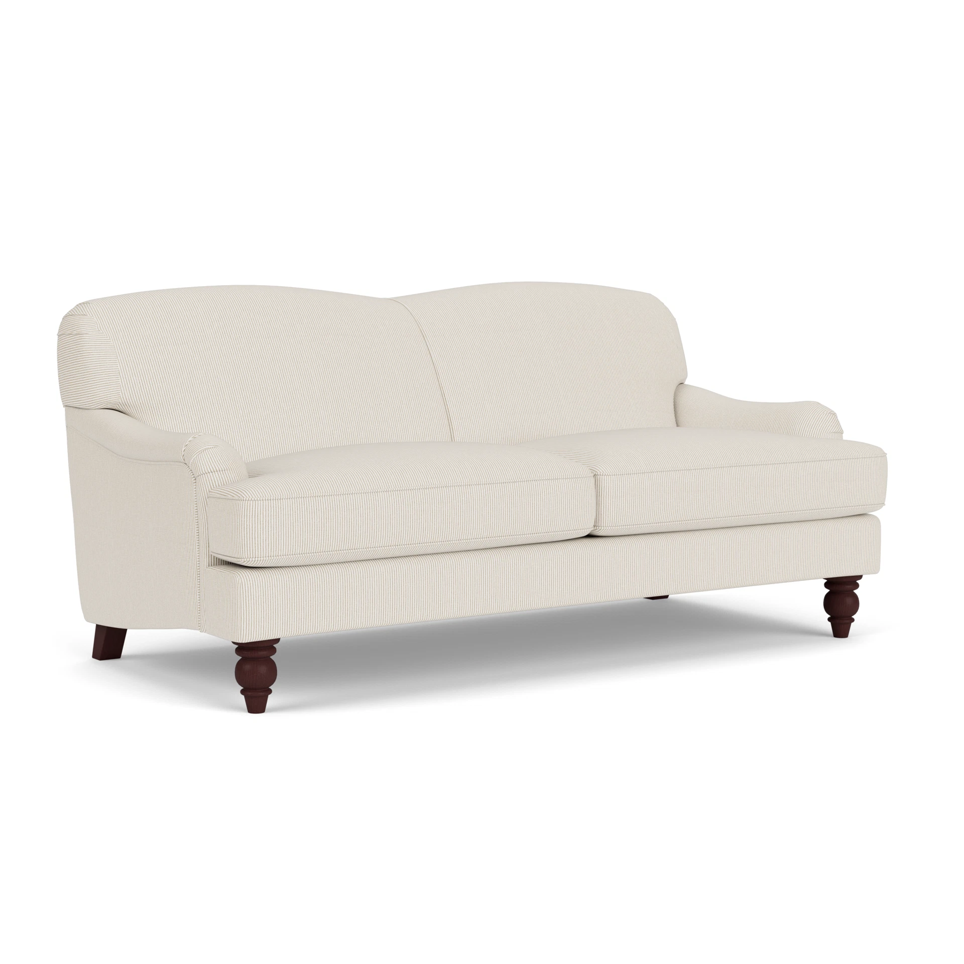Ashbee 3 Seater Sofa in Broadway Stripe - Natural with Light legs