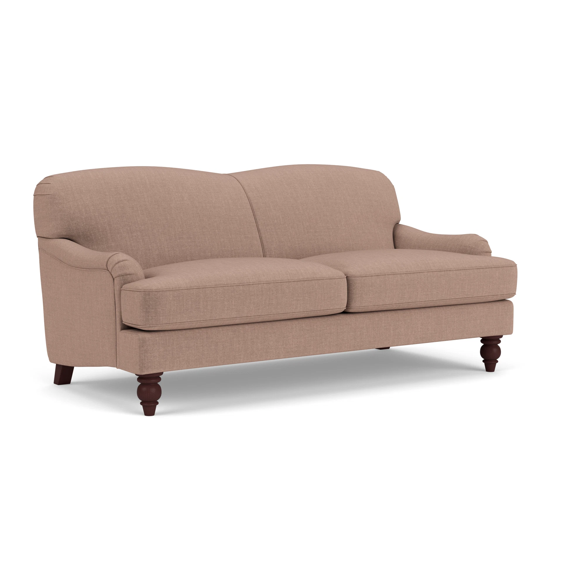 Ashbee 3 Seater Sofa in Eco Chenille - Dusky Rose with Light legs