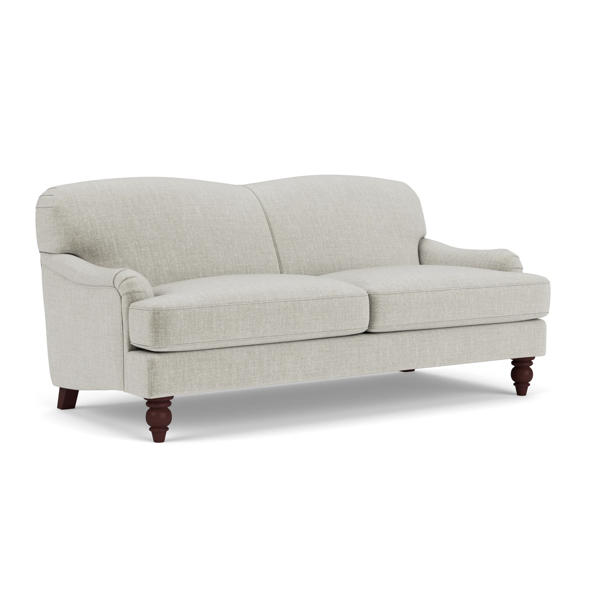 Ashbee 3 Seater Sofa in Eco Chenille - Grey Mist with Light legs