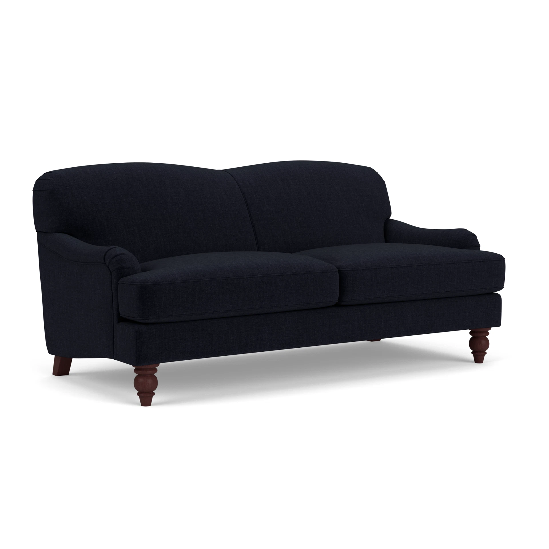 Ashbee 3 Seater Sofa in Eco Chenille - Ink with Light legs