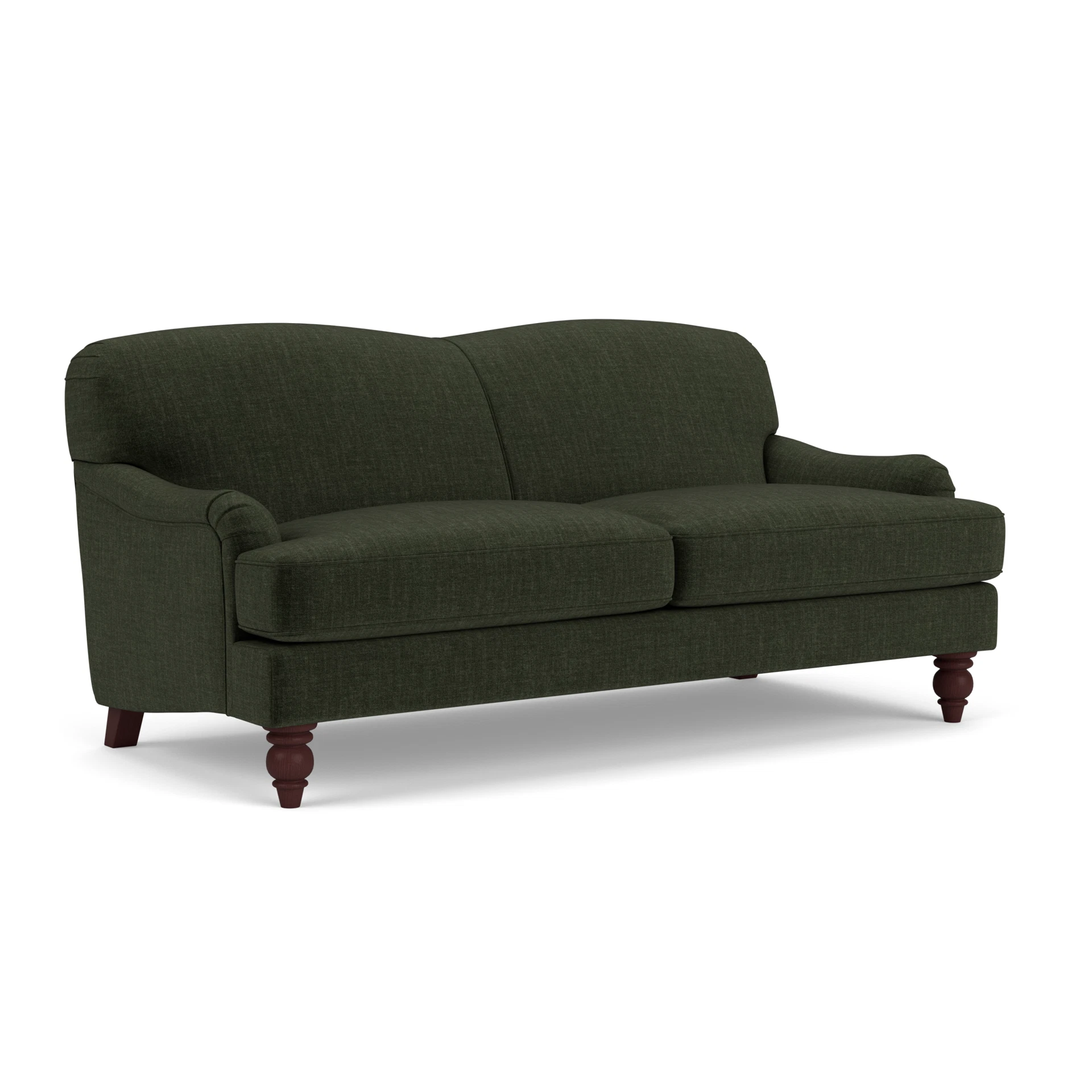 Ashbee 3 Seater Sofa in Eco Chenille - Moss with Light legs
