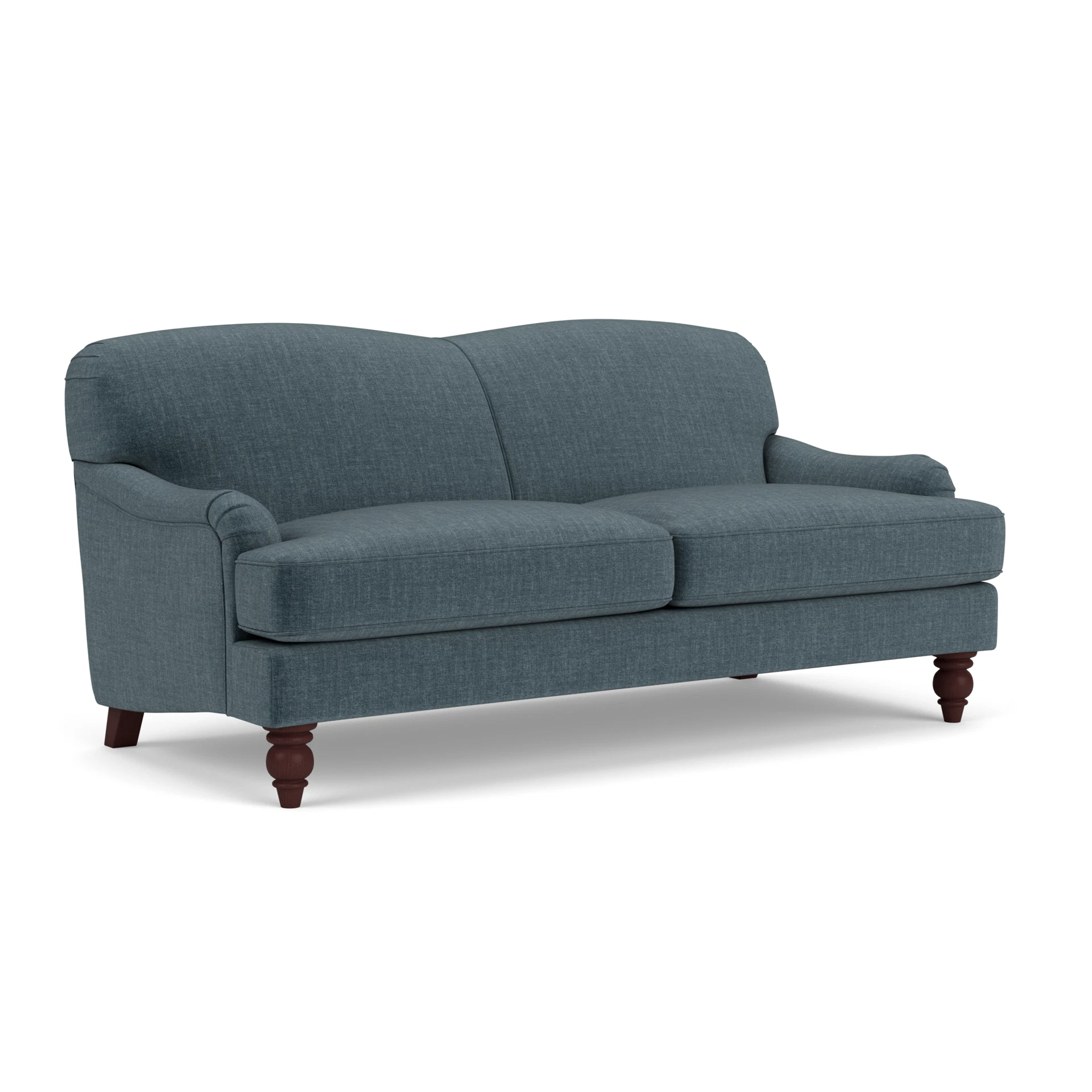 Ashbee 3 Seater Sofa in Eco Chenille - Teal with Light legs