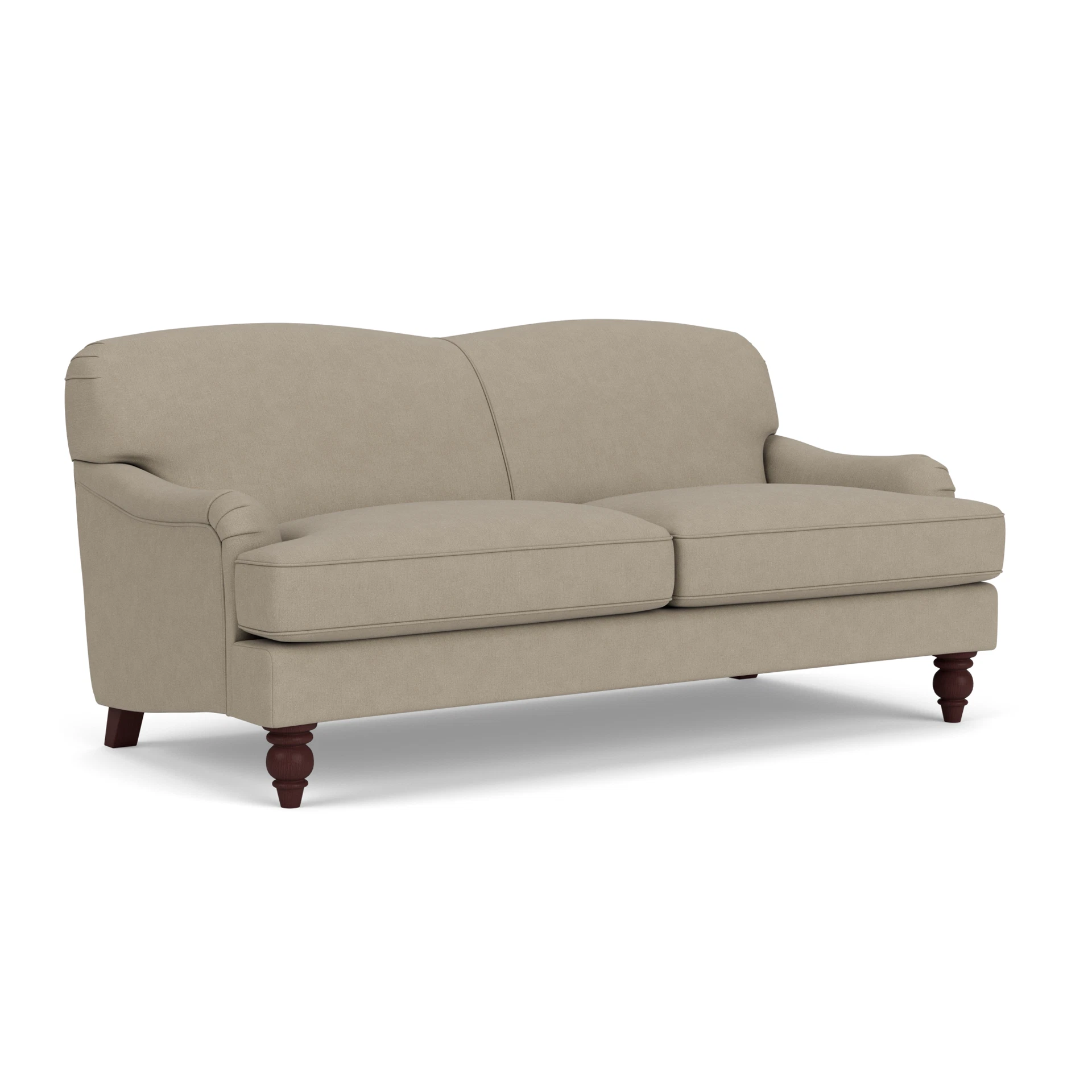 Ashbee 3 Seater Sofa in House Linen Mix - Dove Grey with Light legs