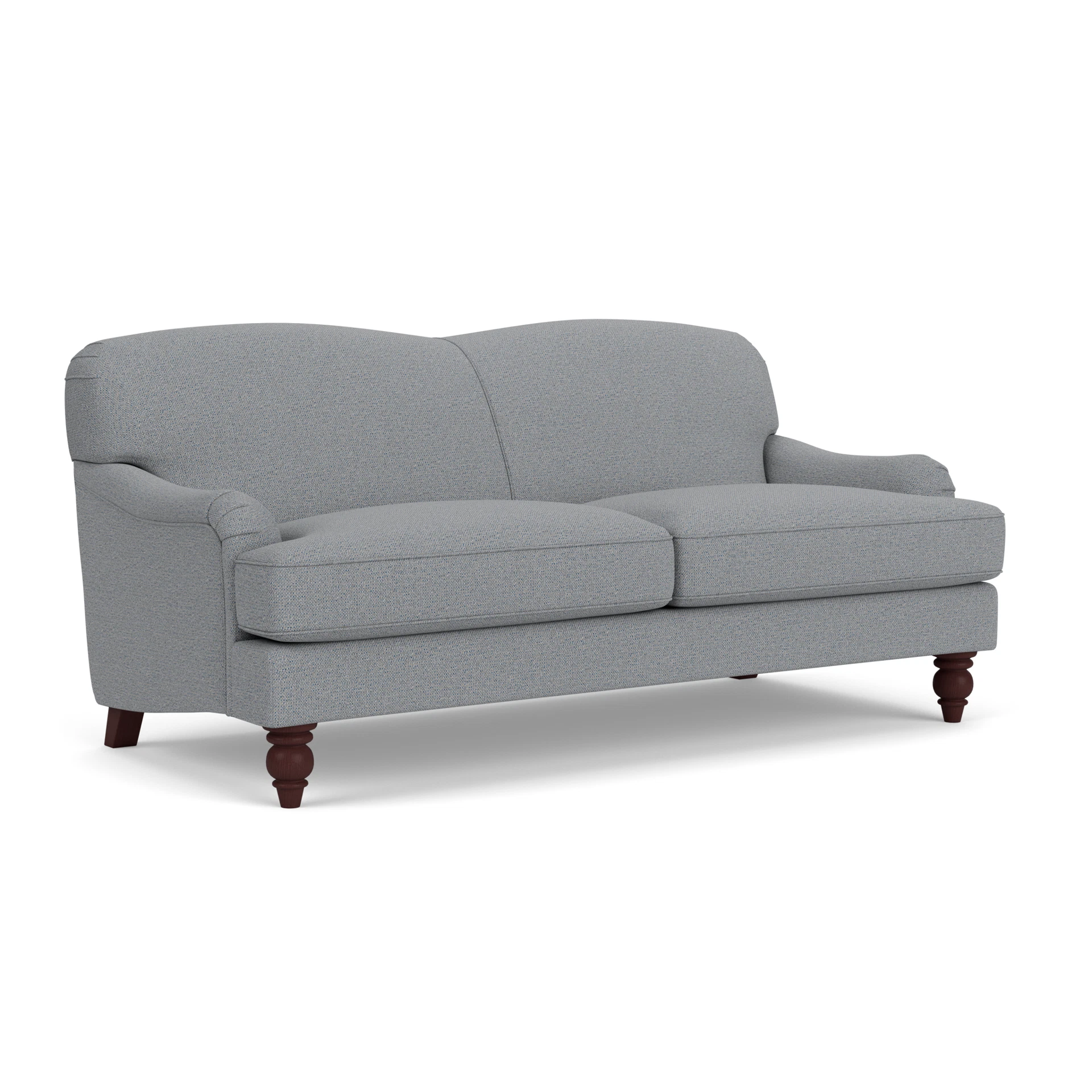 Ashbee 3 Seater Sofa in House Weave - Blue Marl with Light legs
