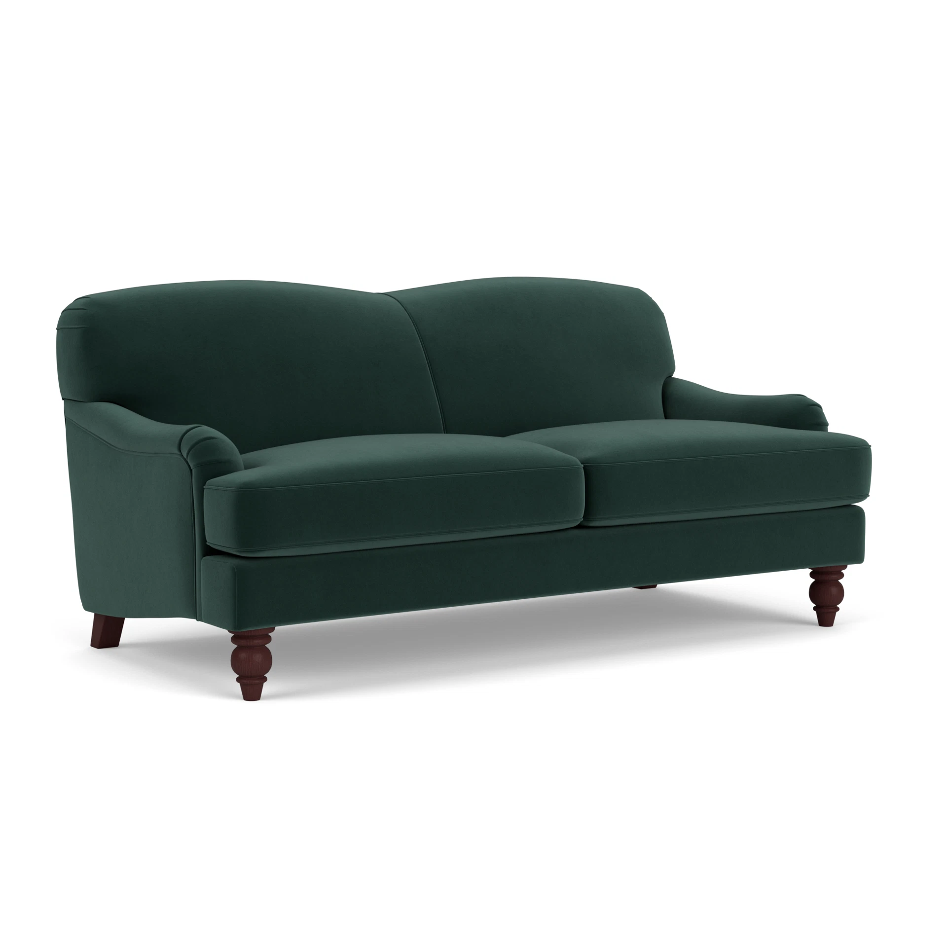 Ashbee 3 Seater Sofa in Matt Velvet - Lake with Light legs