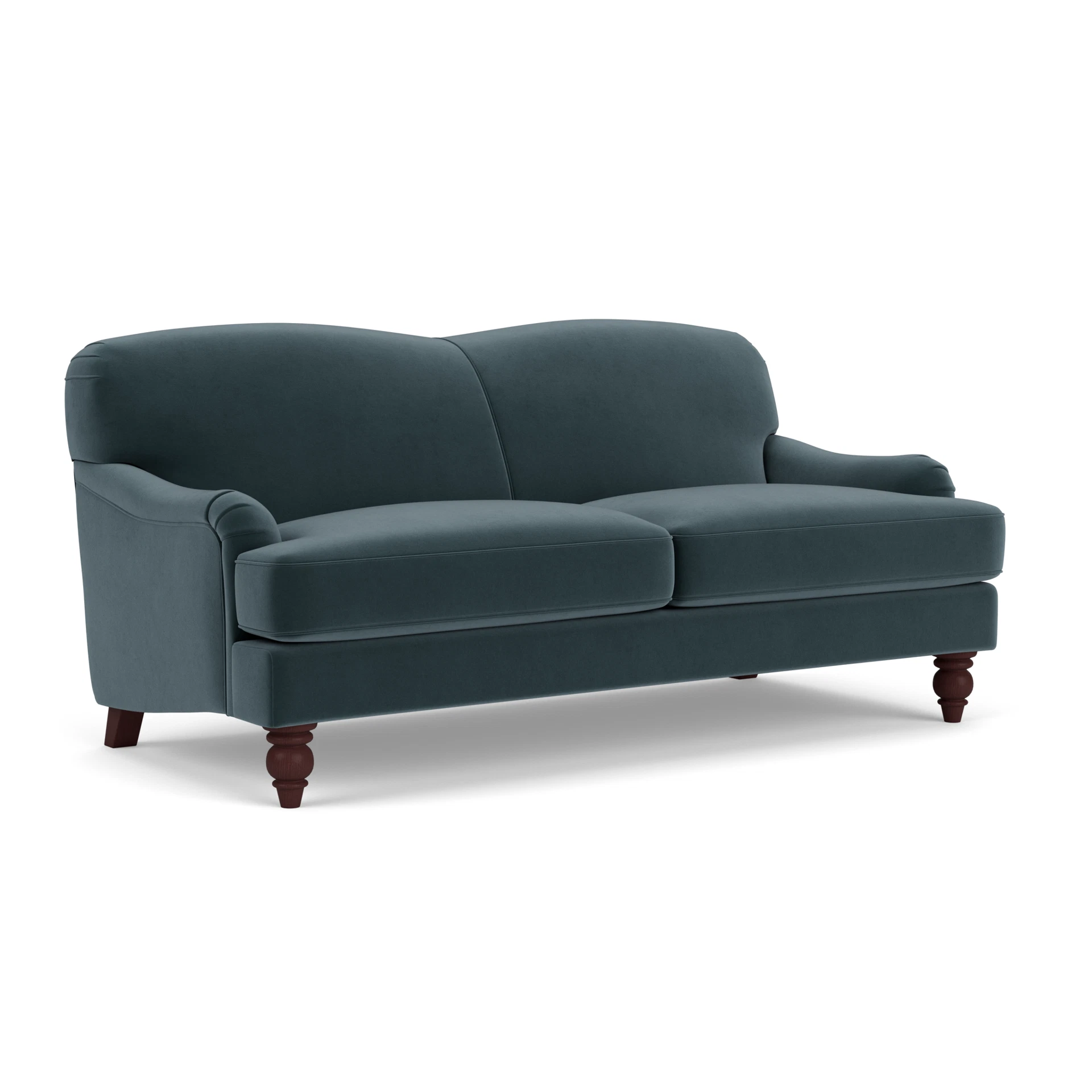Ashbee 3 Seater Sofa in Matt Velvet - Night Sky with Light legs