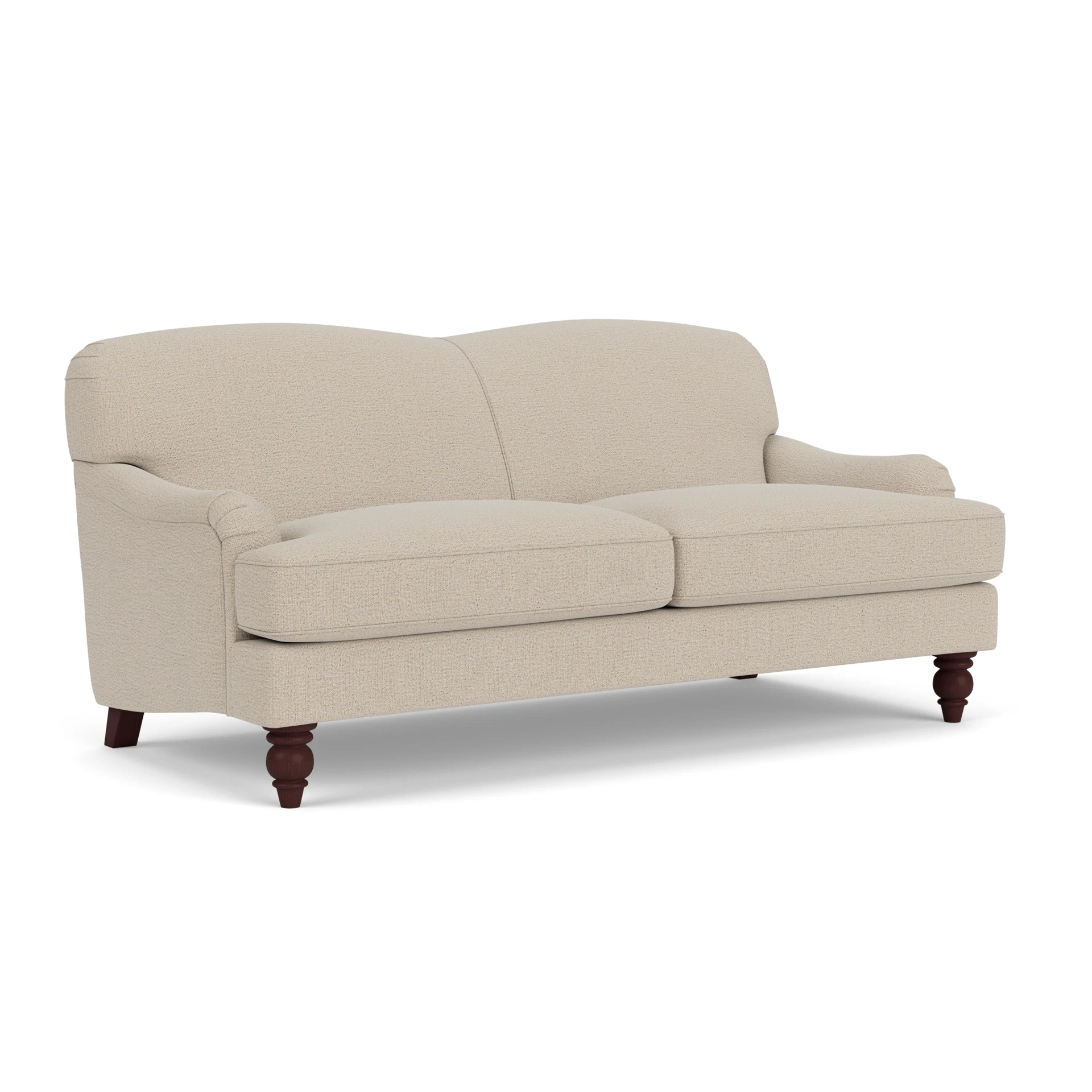 Ashbee 3 Seater Sofa in Rustic Weave - Natural with Light legs