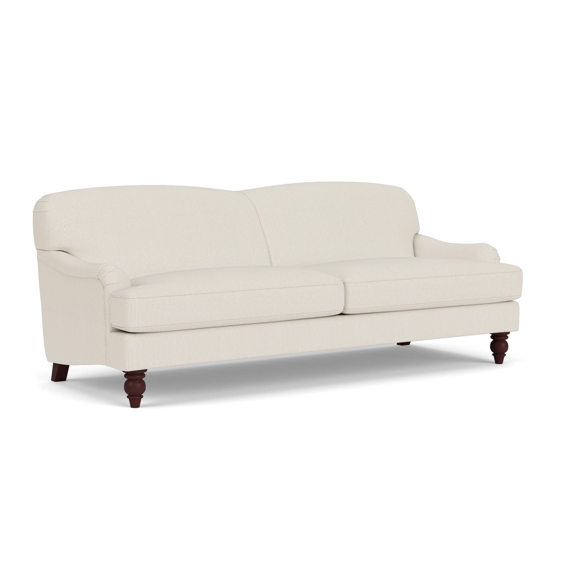 Ashbee 4 Seater Sofa in Broadway Stripe - Natural with Light legs
