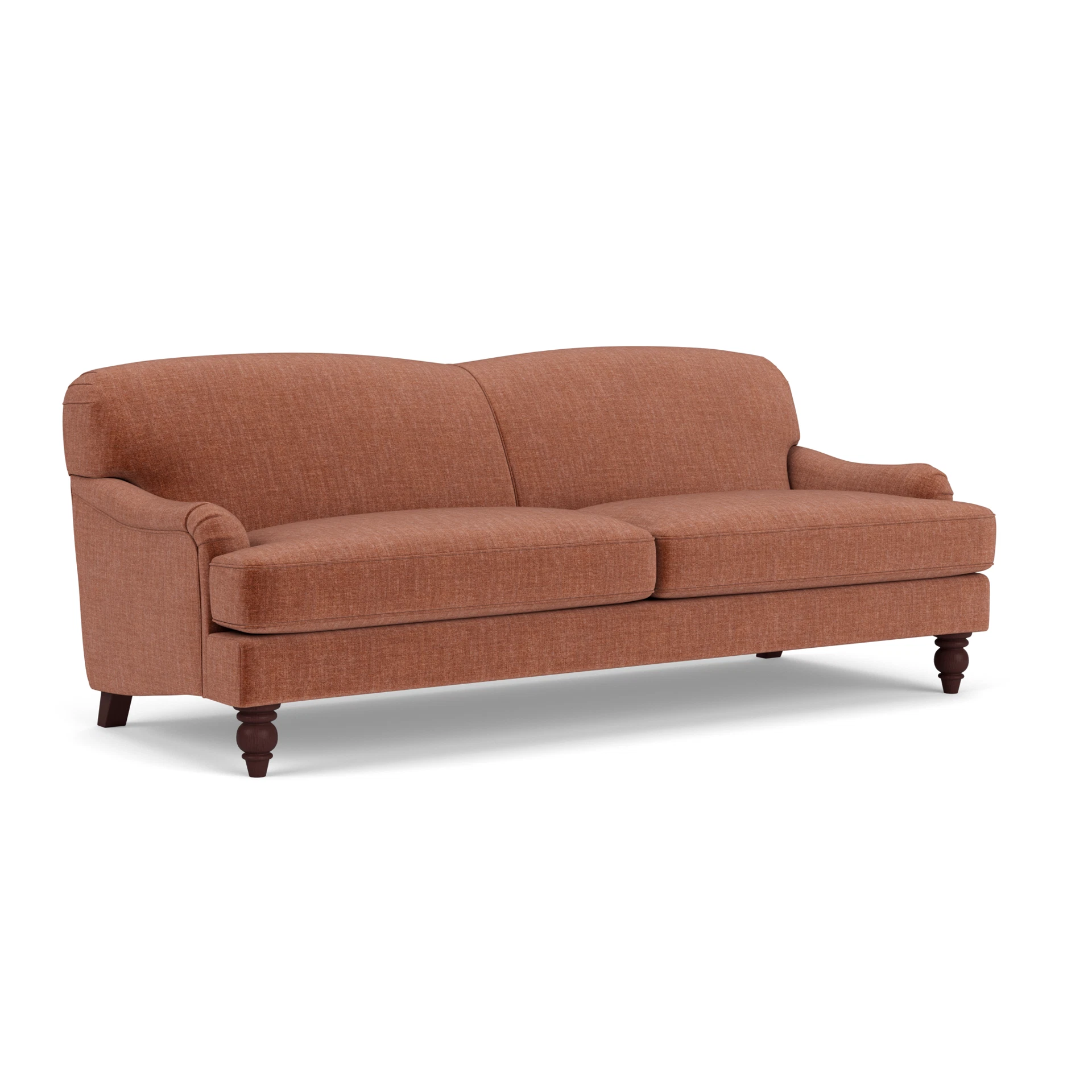 Ashbee 4 Seater Sofa in Eco Chenille - Cinnamon with Light legs