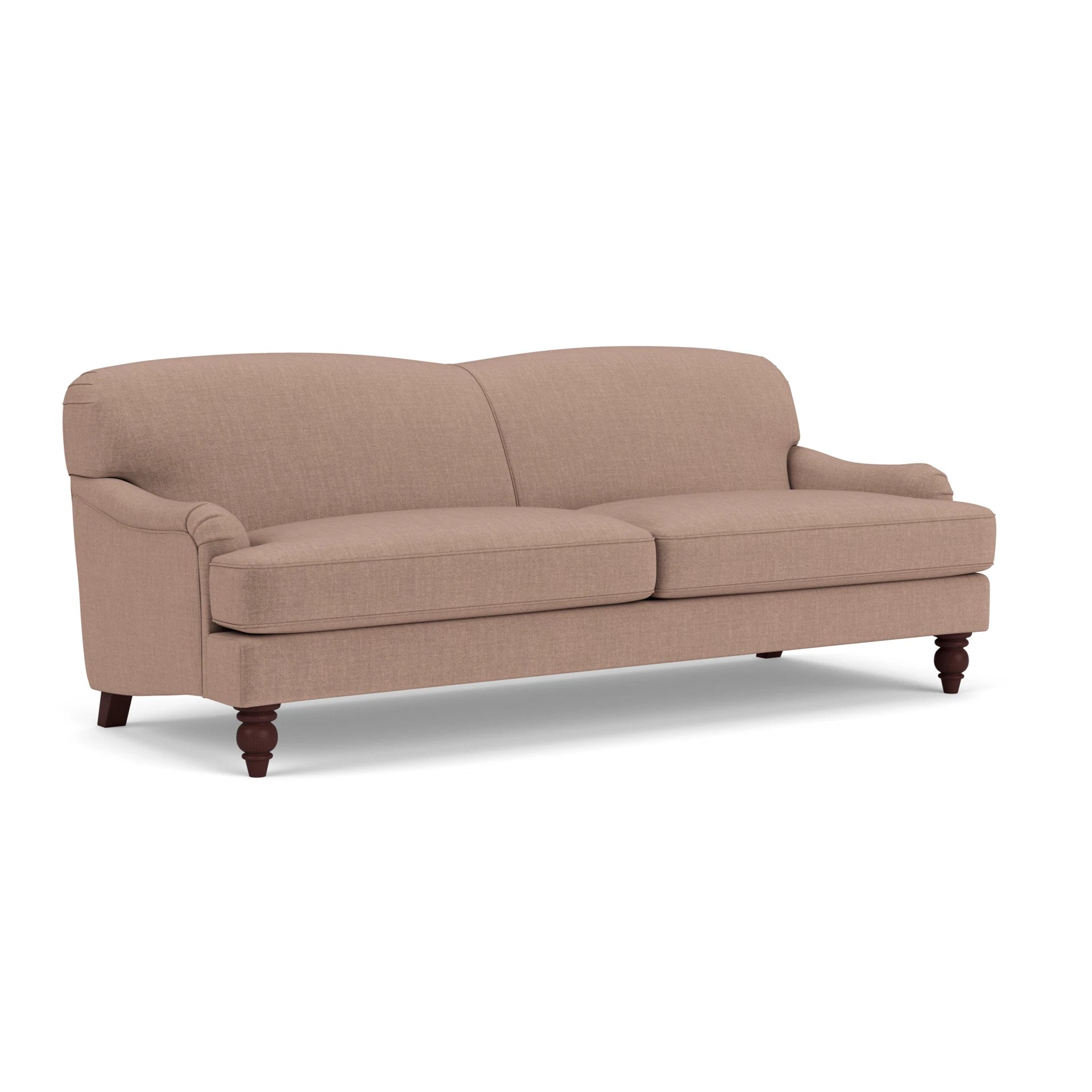 Ashbee 4 Seater Sofa in Eco Chenille - Dusky Rose with Light legs