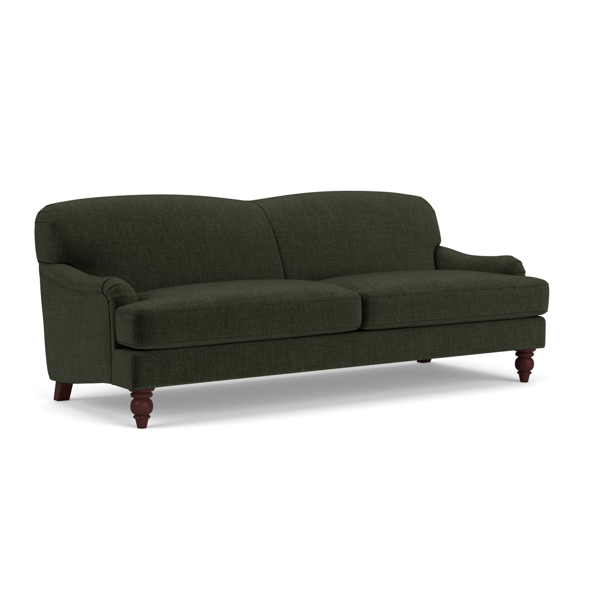Ashbee 4 Seater Sofa in Eco Chenille - Moss with Light legs