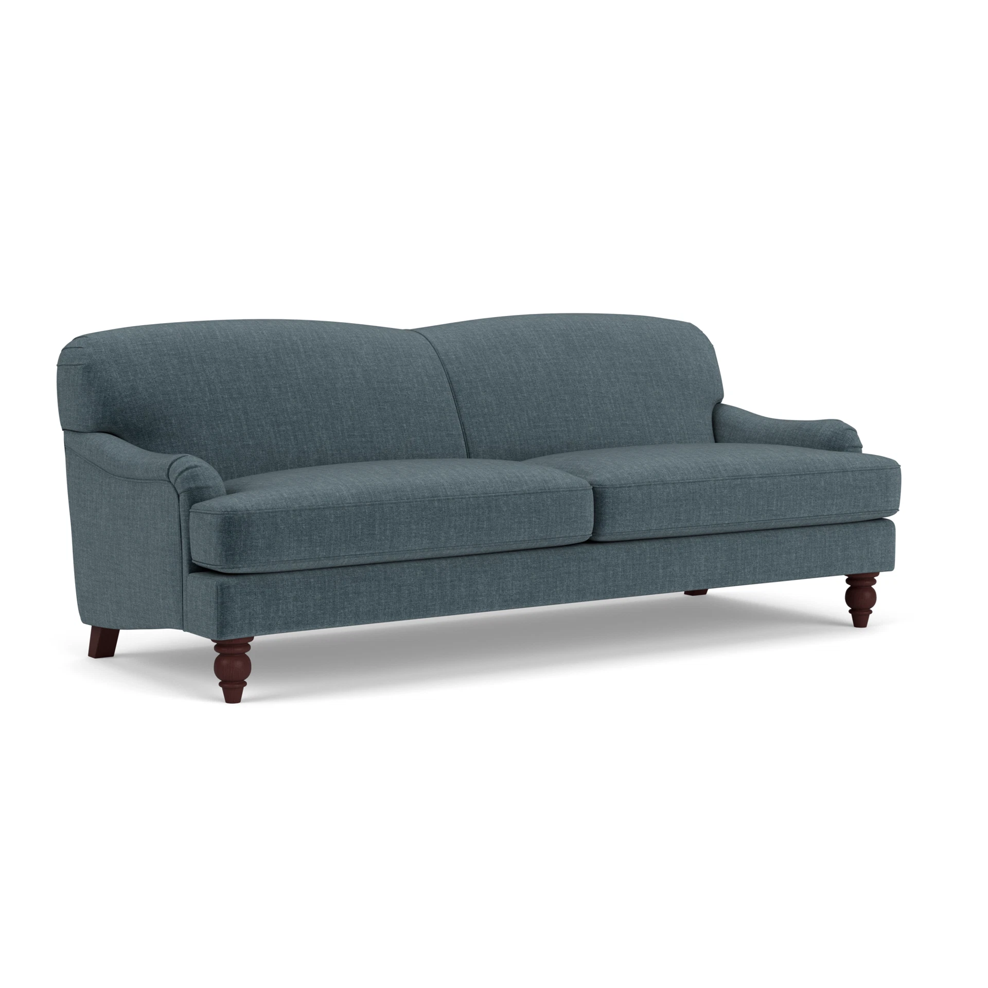Ashbee 4 Seater Sofa in Eco Chenille - Teal with Light legs