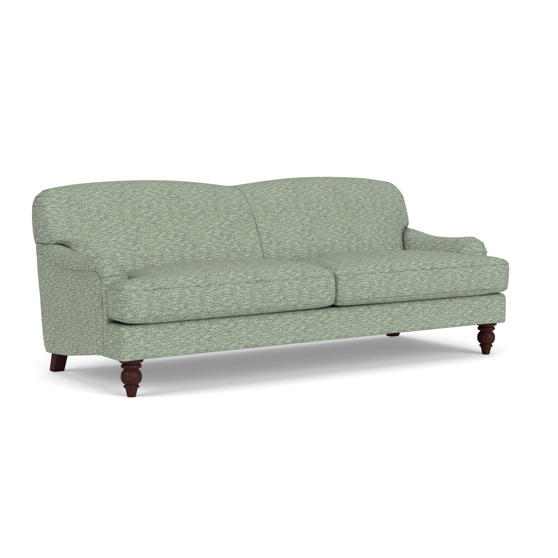 Ashbee 4 Seater Sofa in Herringbone Weave - Lake with Light legs