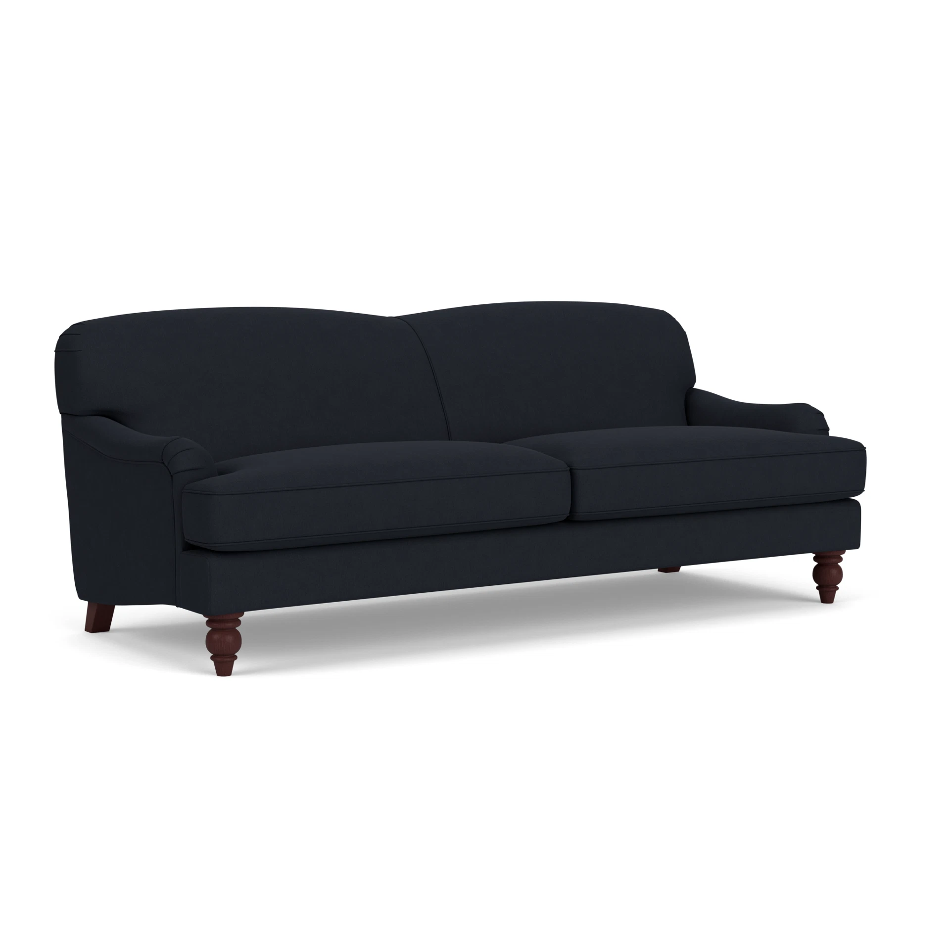 Ashbee 4 Seater Sofa in House Linen Mix - Ink with Light legs