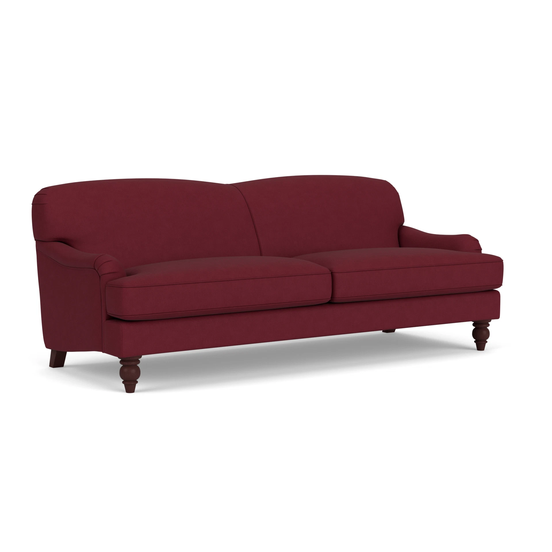 Ashbee 4 Seater Sofa in House Linen Mix - Rosehip with Light legs