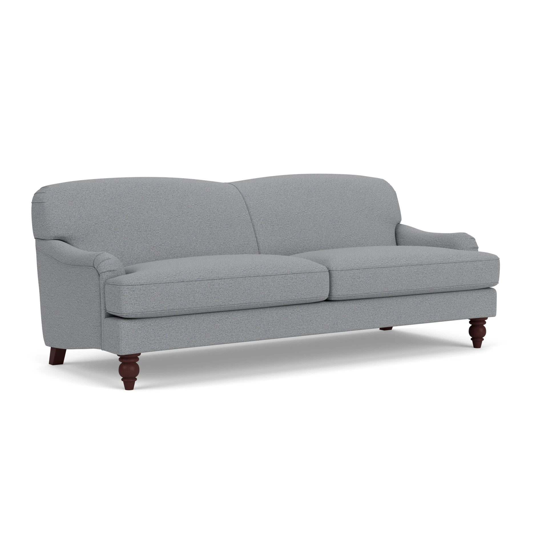 Ashbee 4 Seater Sofa in House Weave - Blue Marl with Light legs