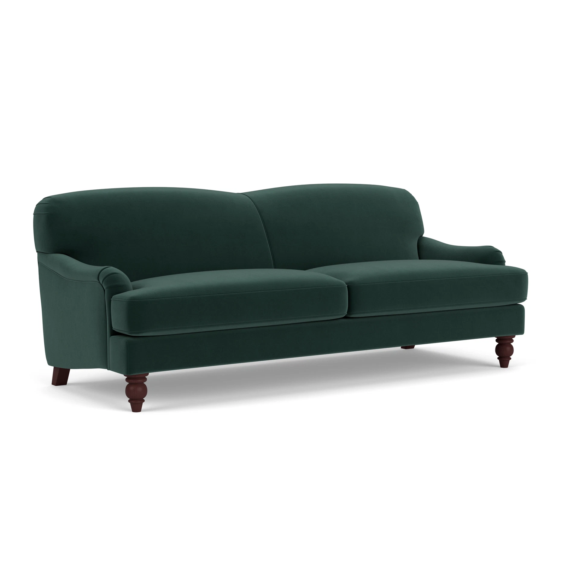 Ashbee 4 Seater Sofa in Matt Velvet - Lake with Light legs