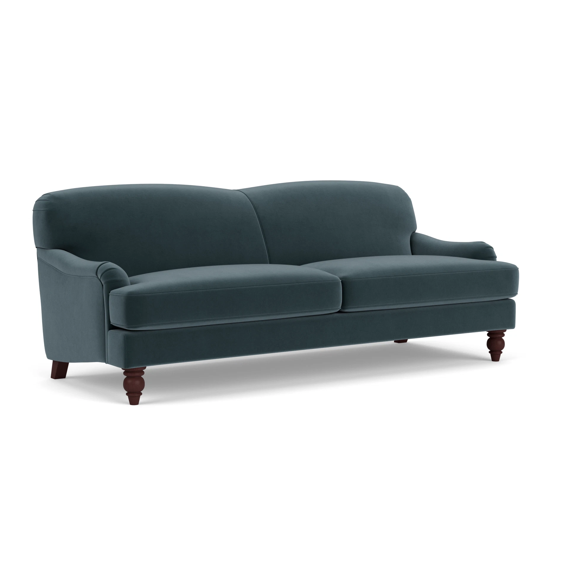 Ashbee 4 Seater Sofa in Matt Velvet - Night Sky with Light legs