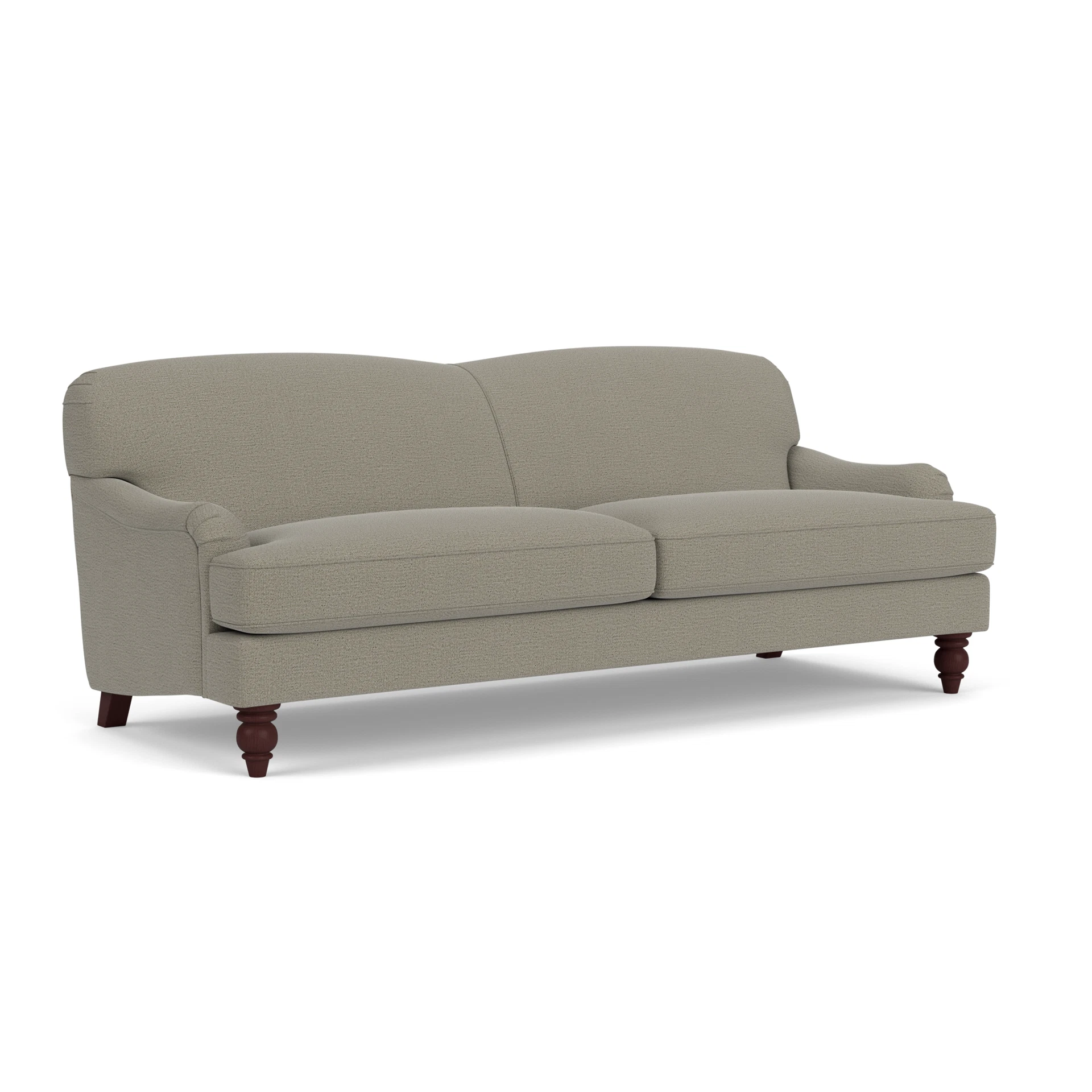 Ashbee 4 Seater Sofa in Rustic Weave - Flax with Light legs
