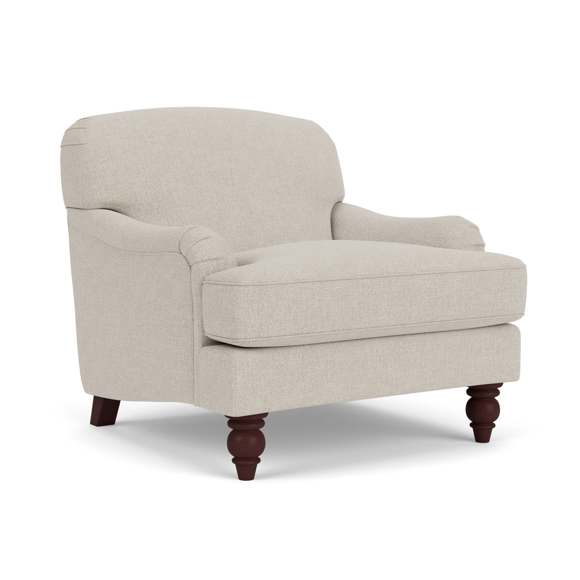 Ashbee Armchair in Aquaclean Oxford - Natural with Light legs