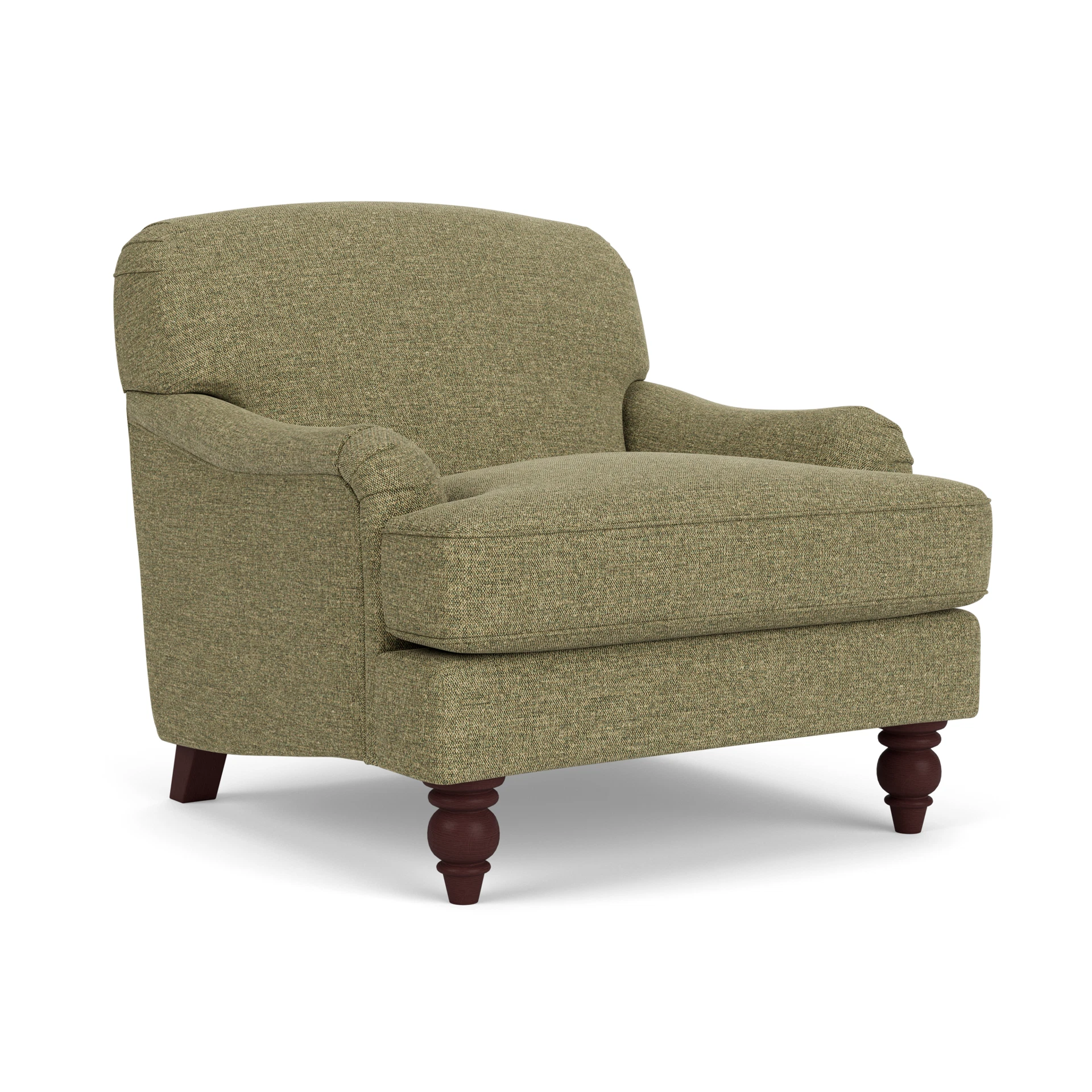 Ashbee Armchair in Aquaclean Oxford - Sage with Light legs