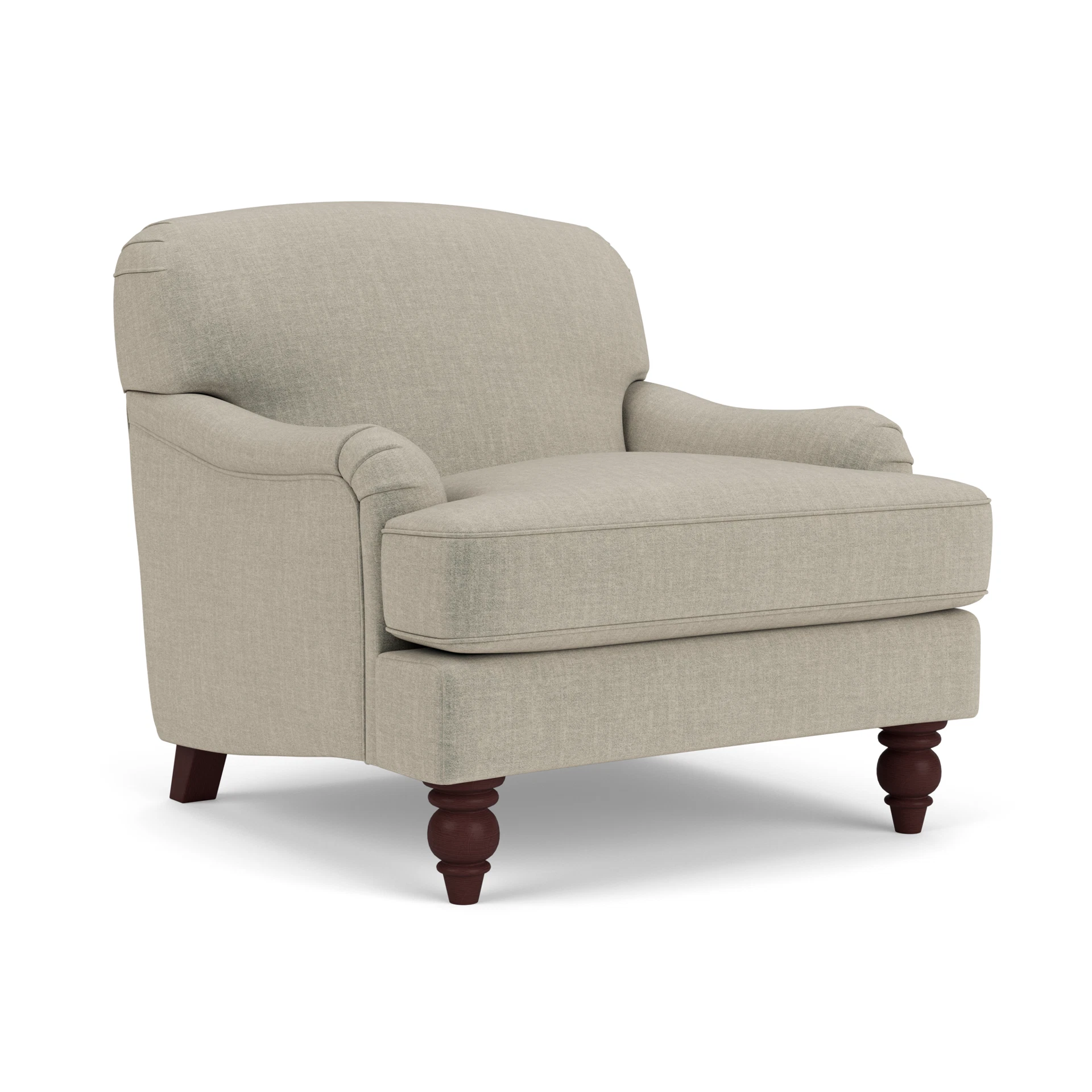 Ashbee Armchair in Eco Chenille - Natural with Light legs