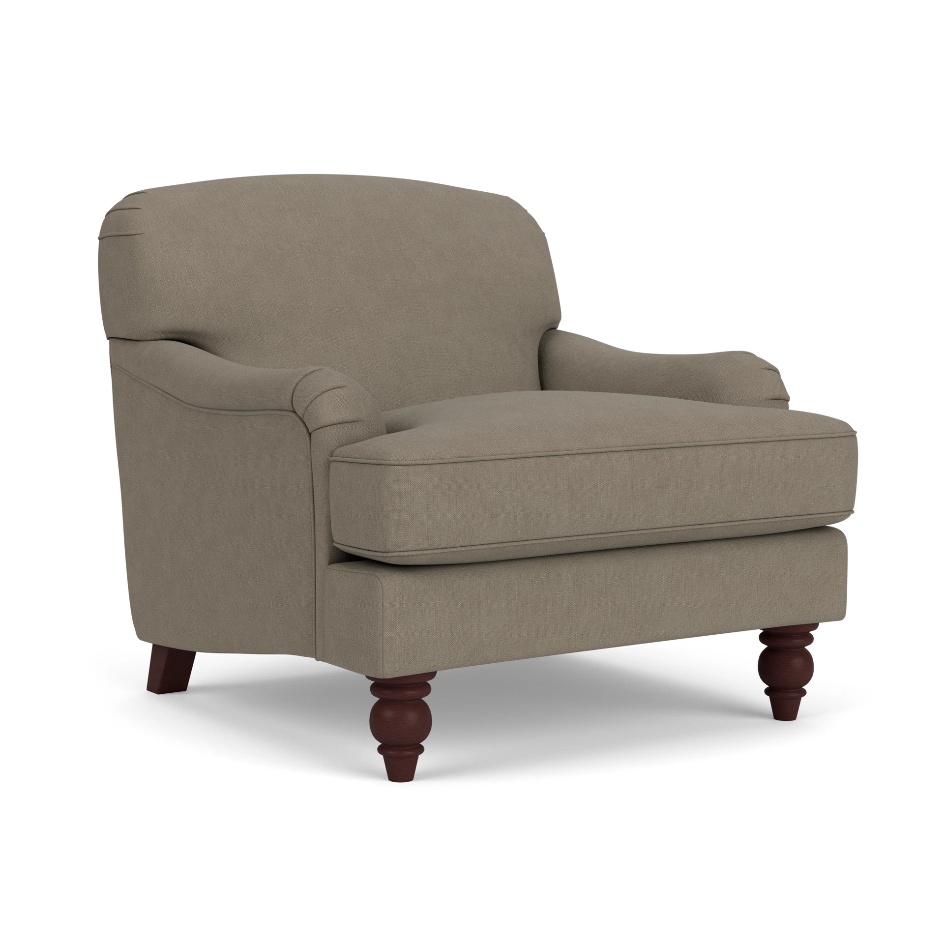 Ashbee Armchair in House Linen Mix - Mid Grey with Light legs