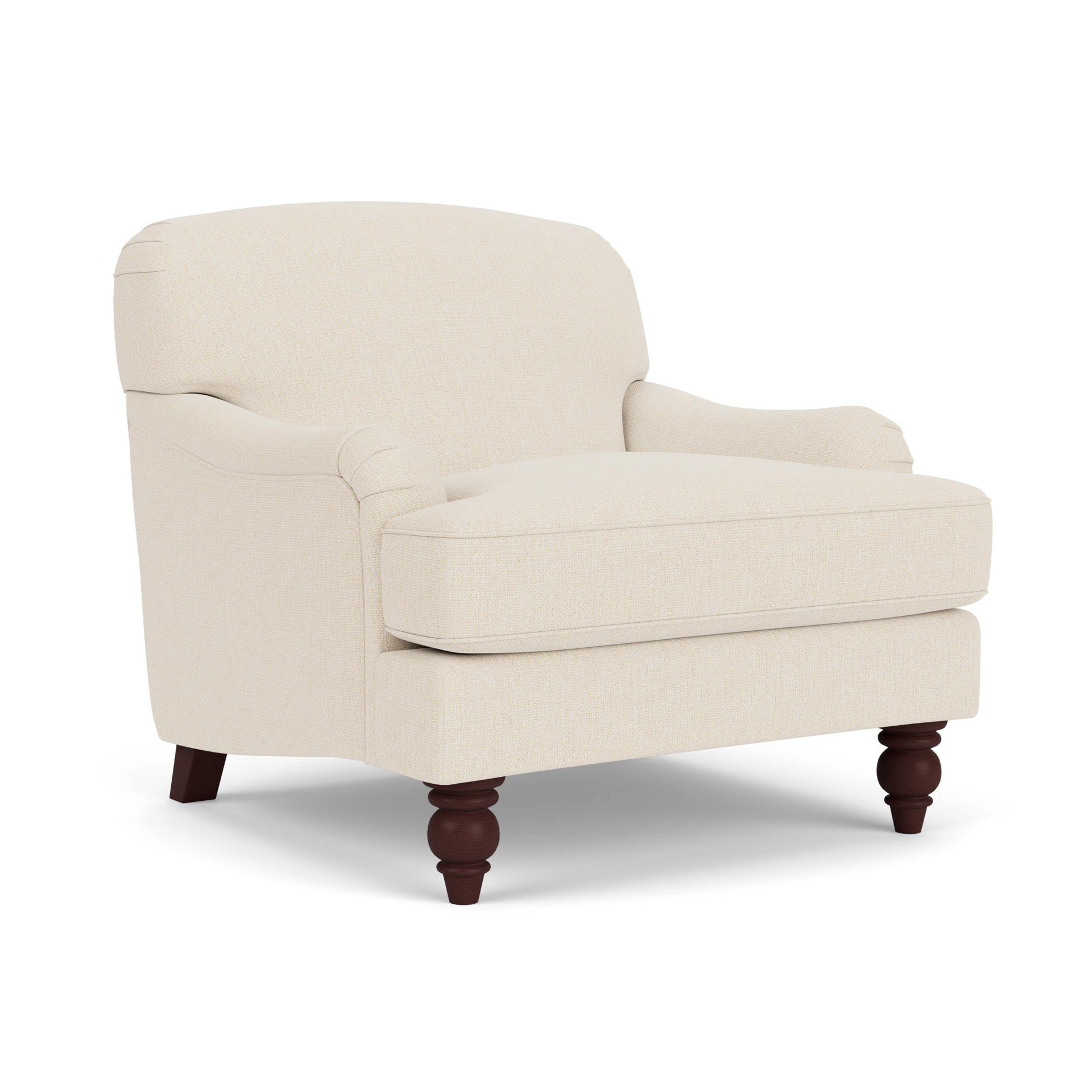 Ashbee Armchair in House Weave - Cream with Light legs