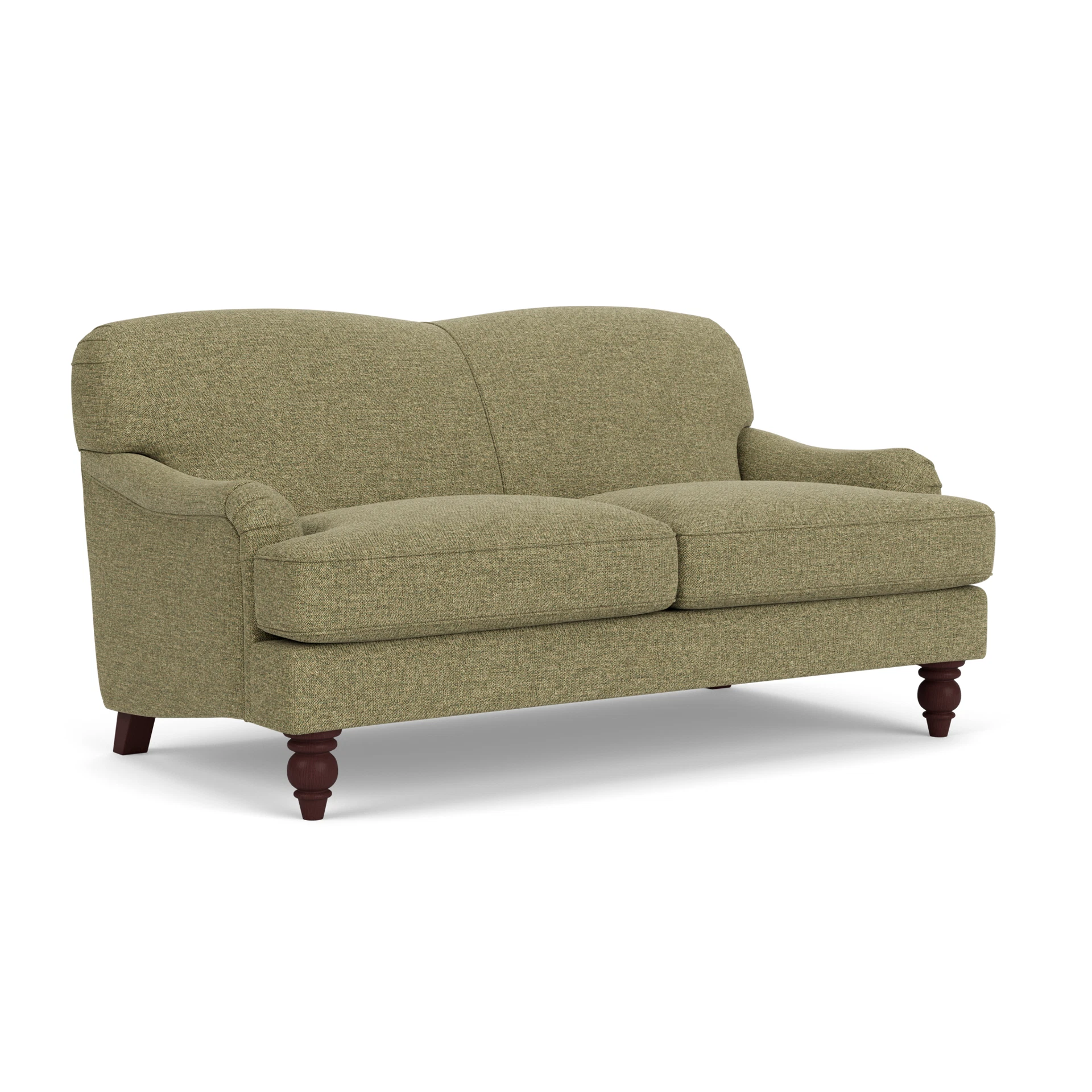 Ashbee Large 2 Seater Sofa in Aquaclean Oxford - Sage with Light legs
