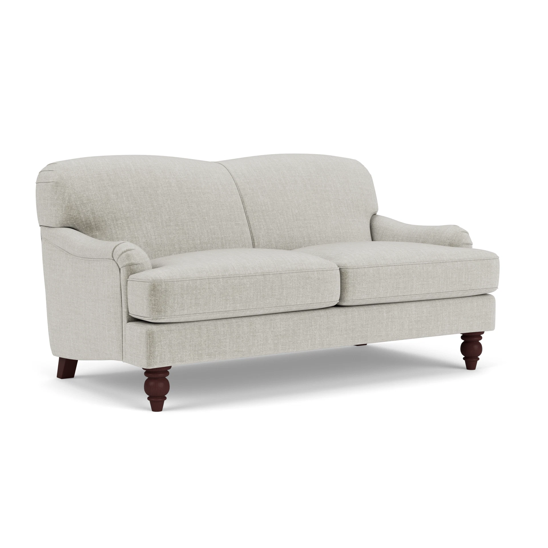 Ashbee Large 2 Seater Sofa in Eco Chenille - Grey Mist with Light legs
