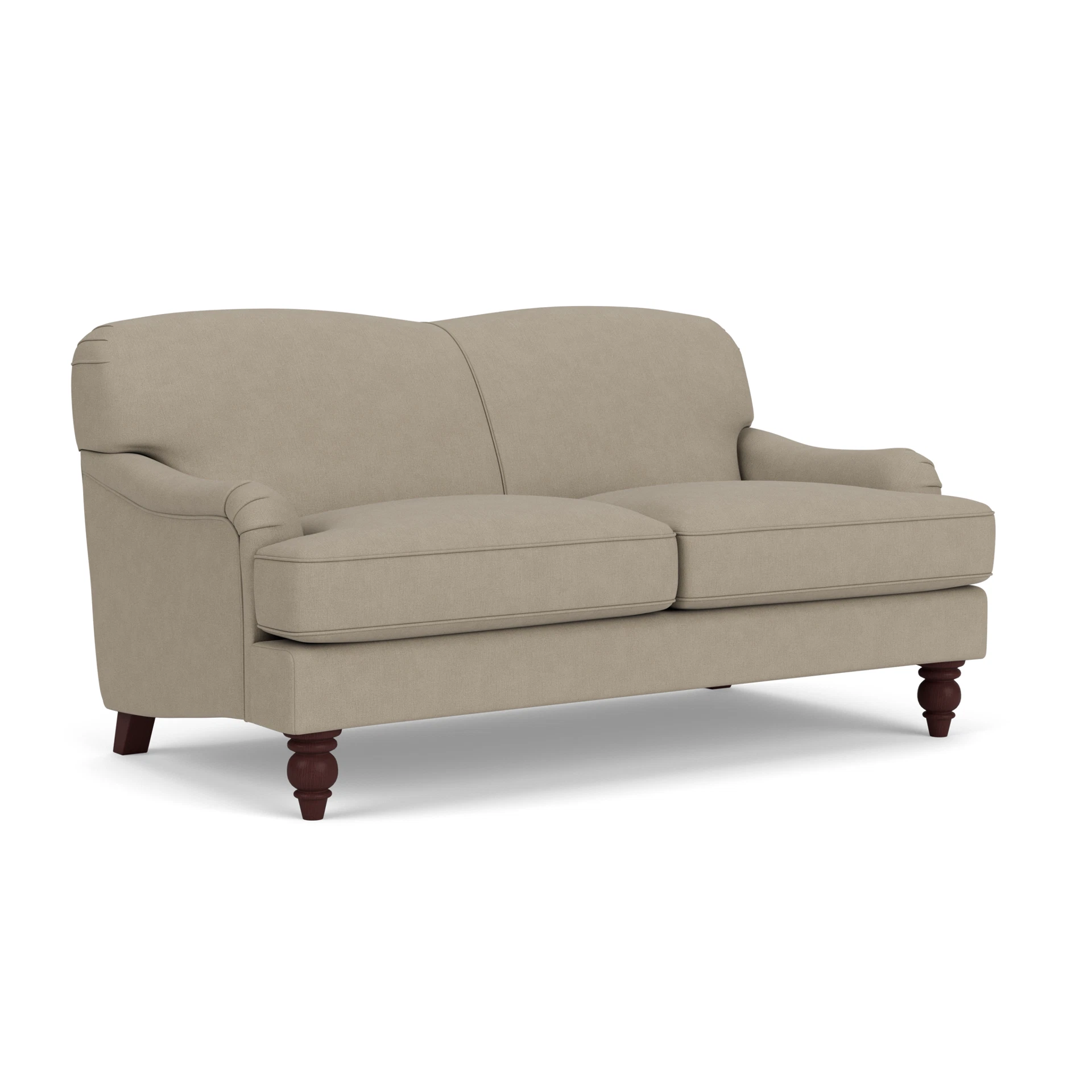 Ashbee Large 2 Seater Sofa in House Linen Mix - Dove Grey with Light legs