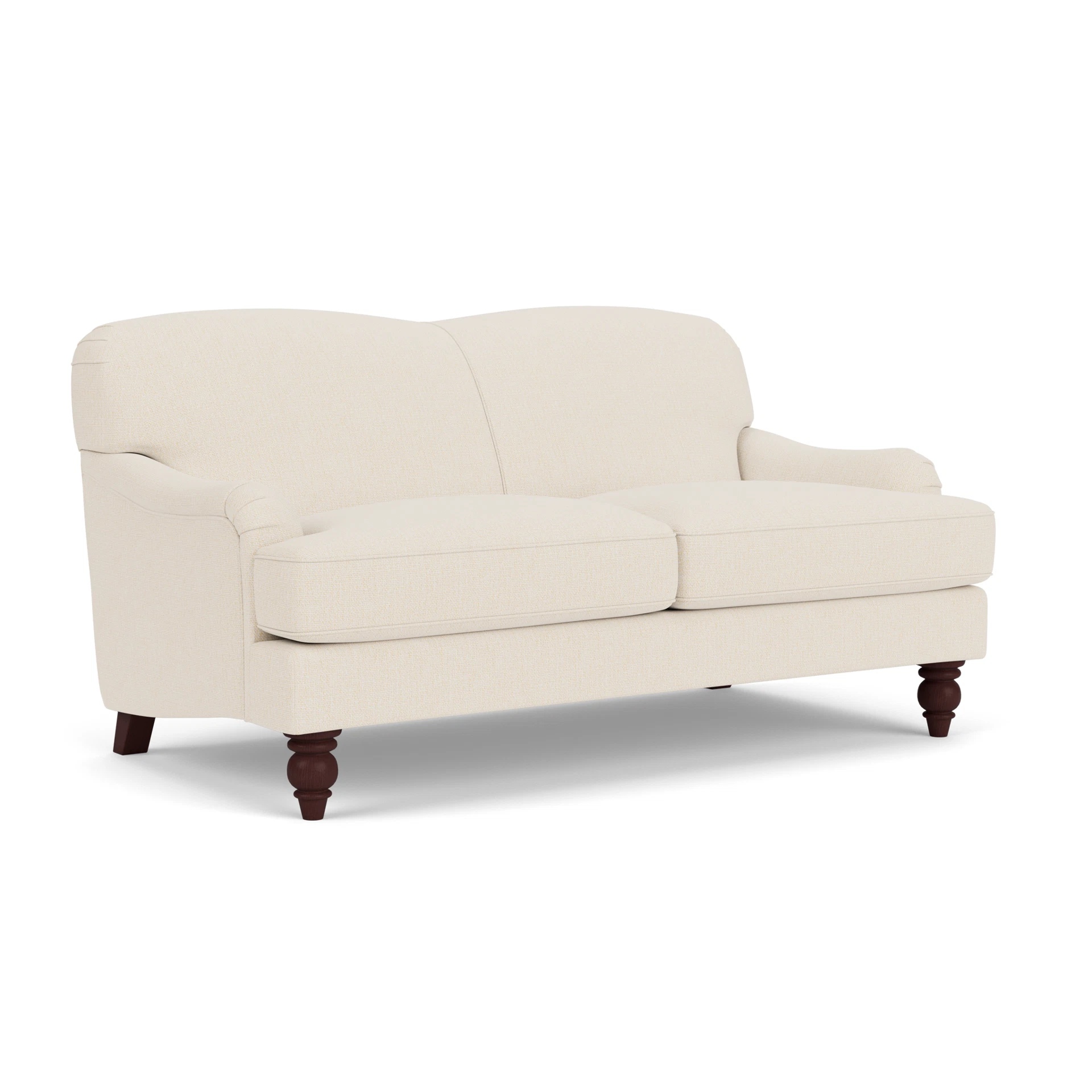 Ashbee Large 2 Seater Sofa in House Weave - Cream with Light legs