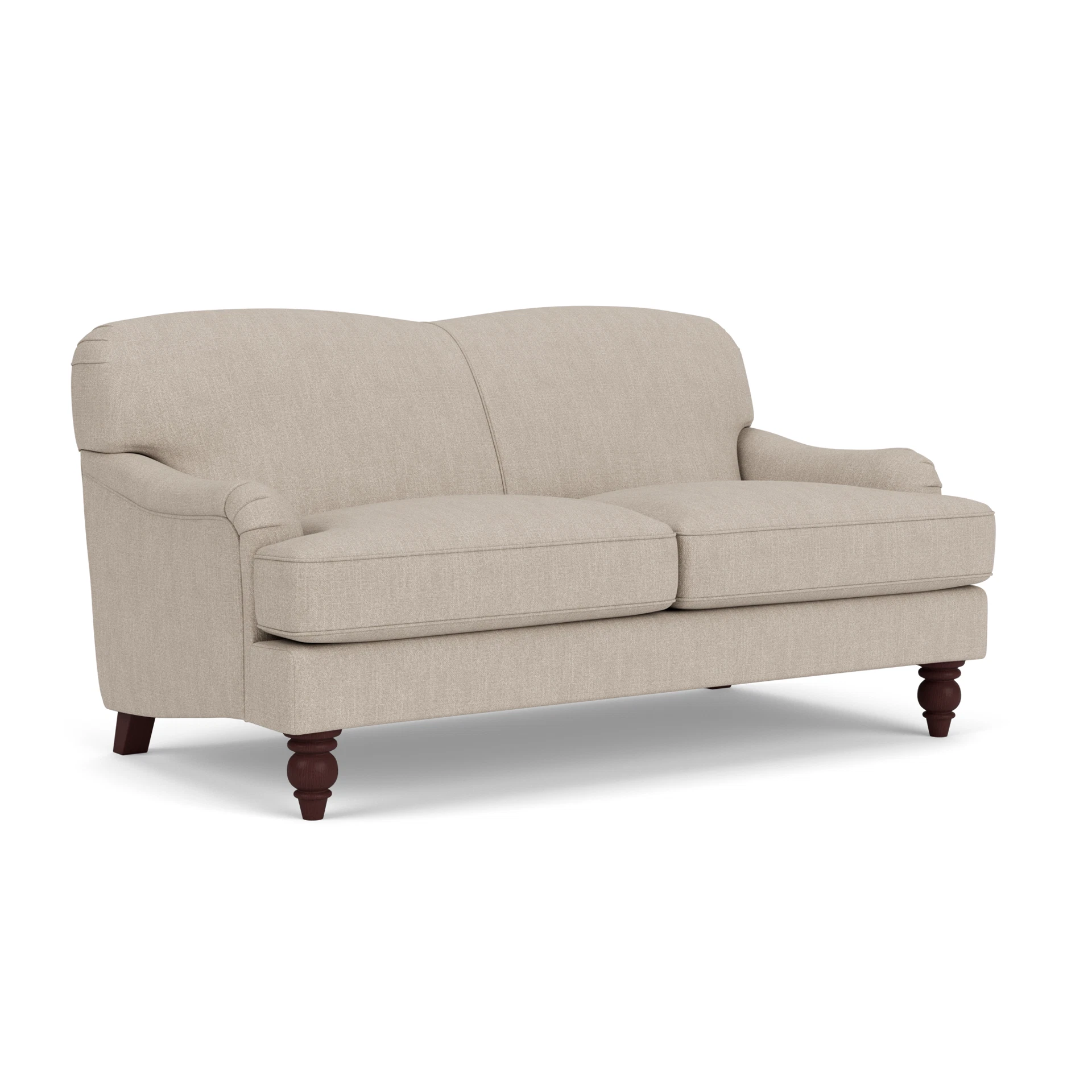 Ashbee Large 2 Seater Sofa in Luxury Italian Linen - Natural with Light legs